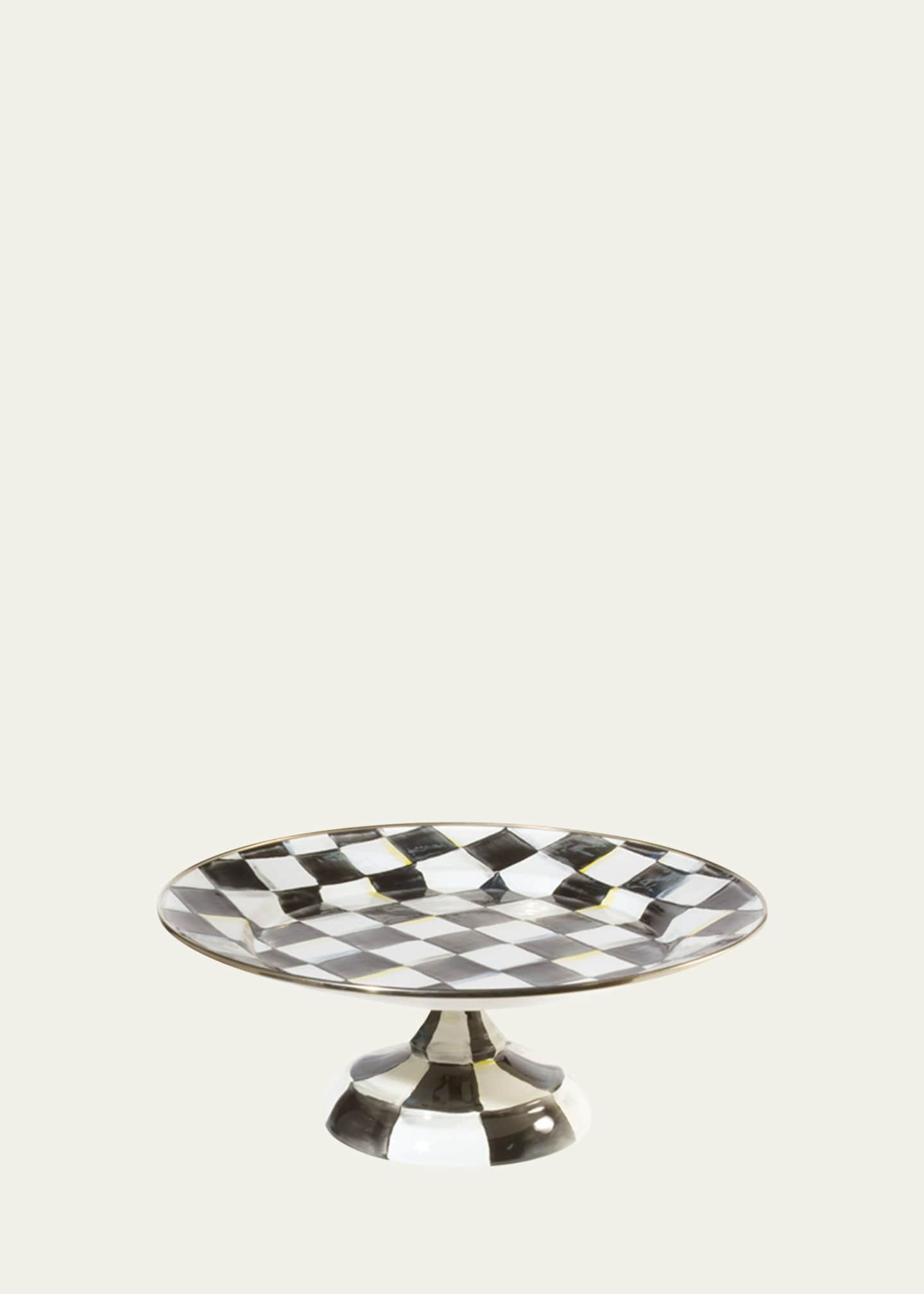 MacKenzie-Childs Small Courtly Check Pedestal Platter