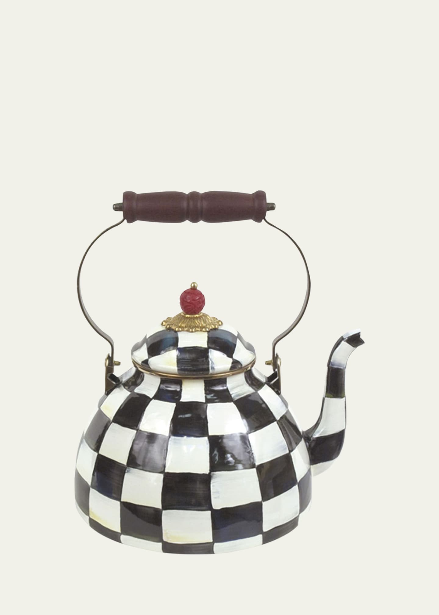 MacKenzie-Childs Courtly Check Two-Quart Tea Kettle
