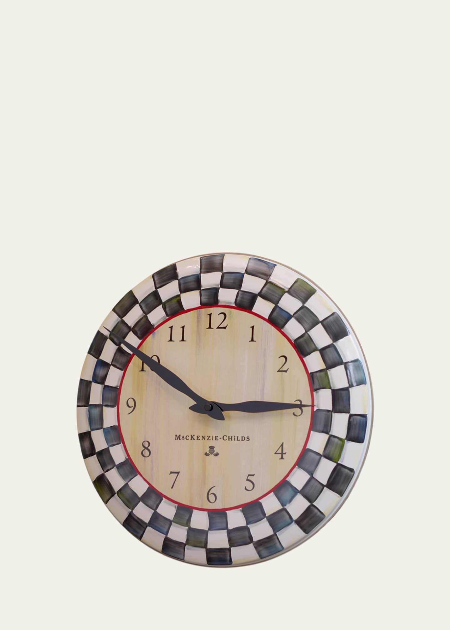 MacKenzie-Childs Courtly Check Enamel Clock