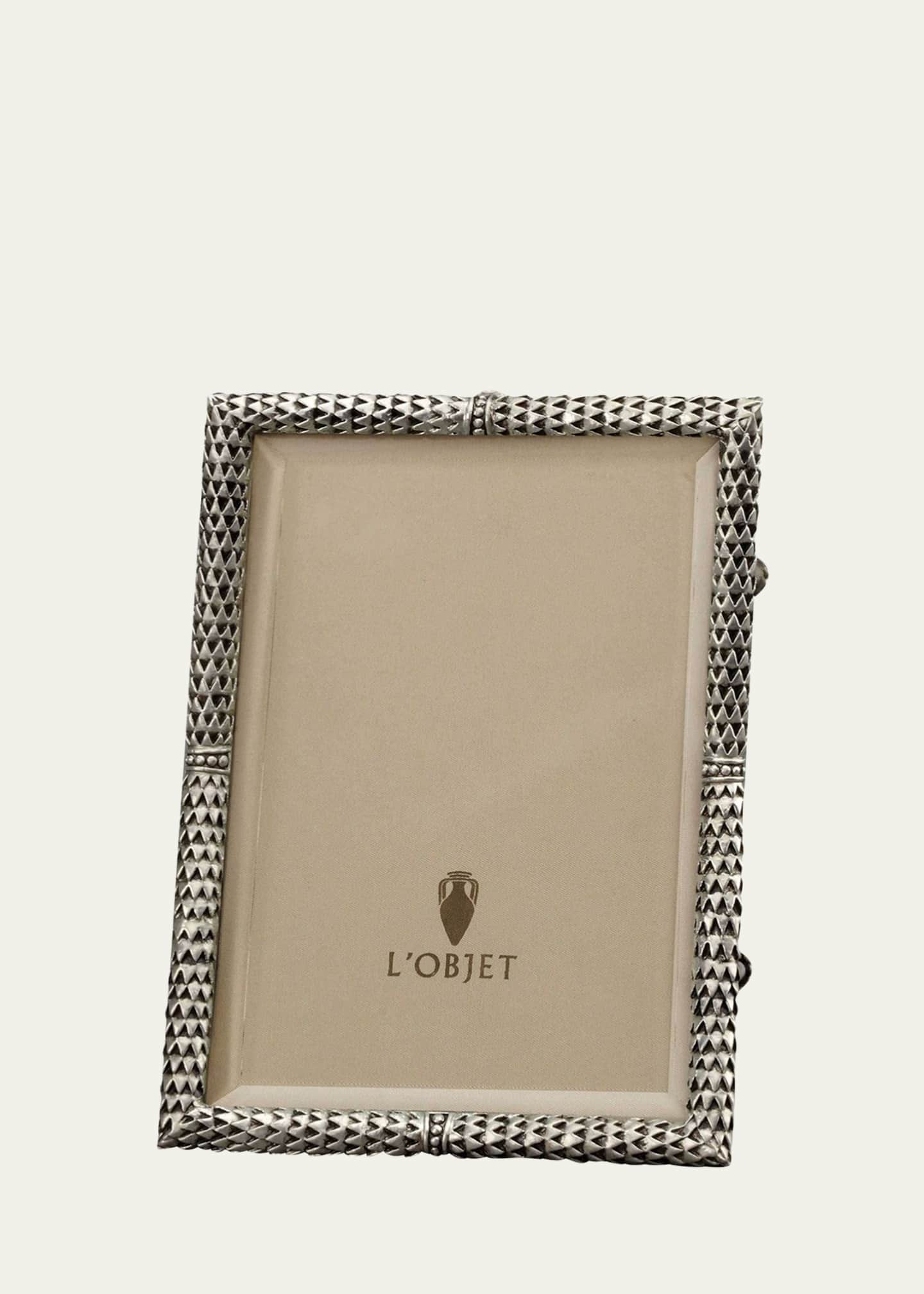 L'Objet Scales Platinum Picture Frame, 5" x 7"
