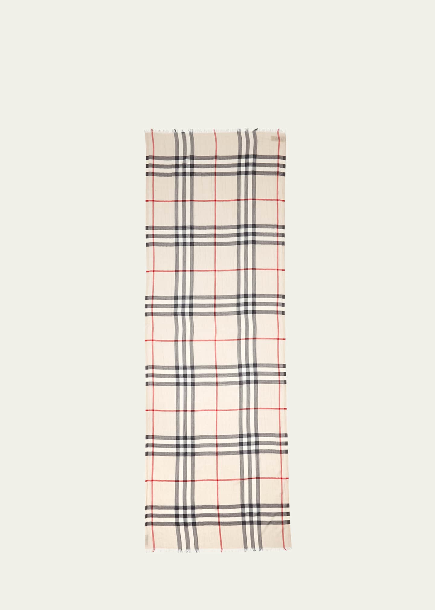 Giant check gauze scarf shop
