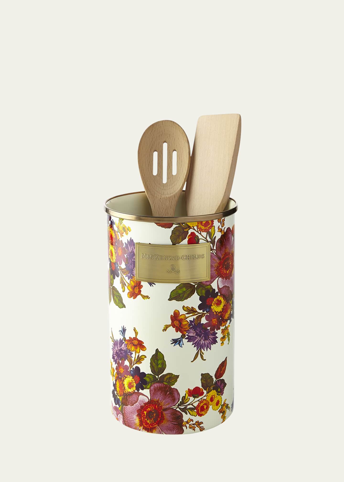 MacKenzie-Childs Flower Market White Utensil Holder Image 1 of 2
