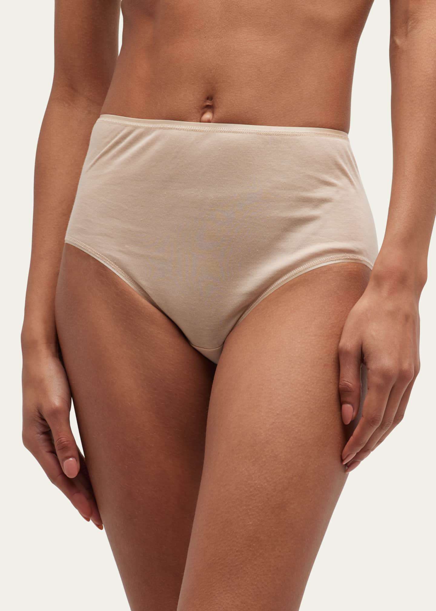 Hanro Cotton Seamless Satin-Trim Briefs Image 2 of 5