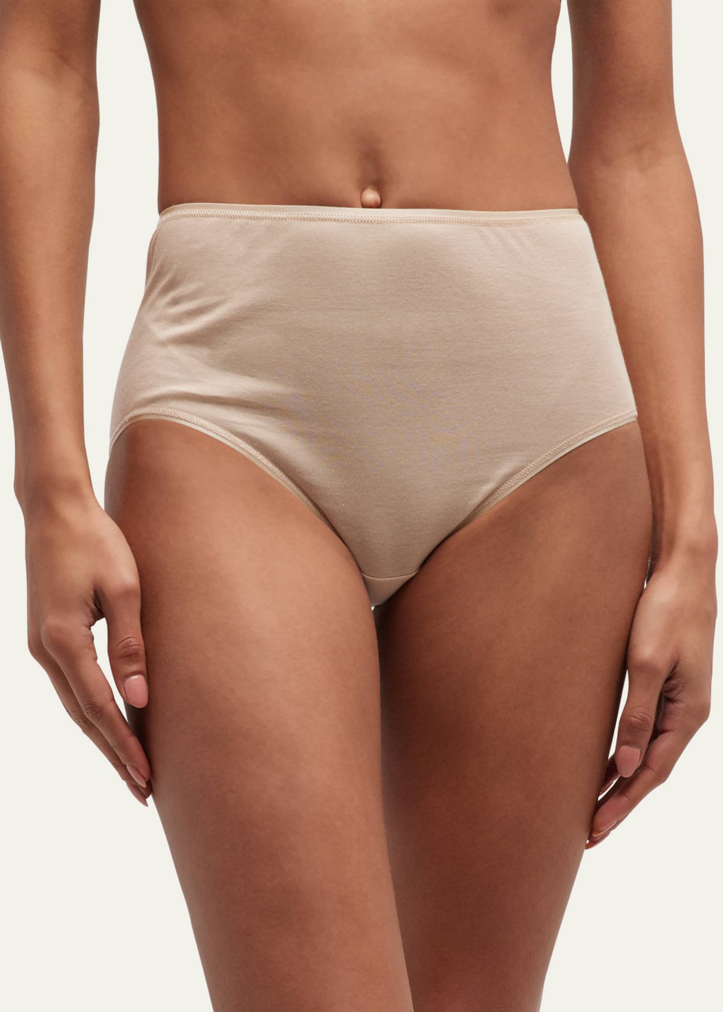 Hanro Cotton Seamless Satin-Trim Briefs Image 4 of 5