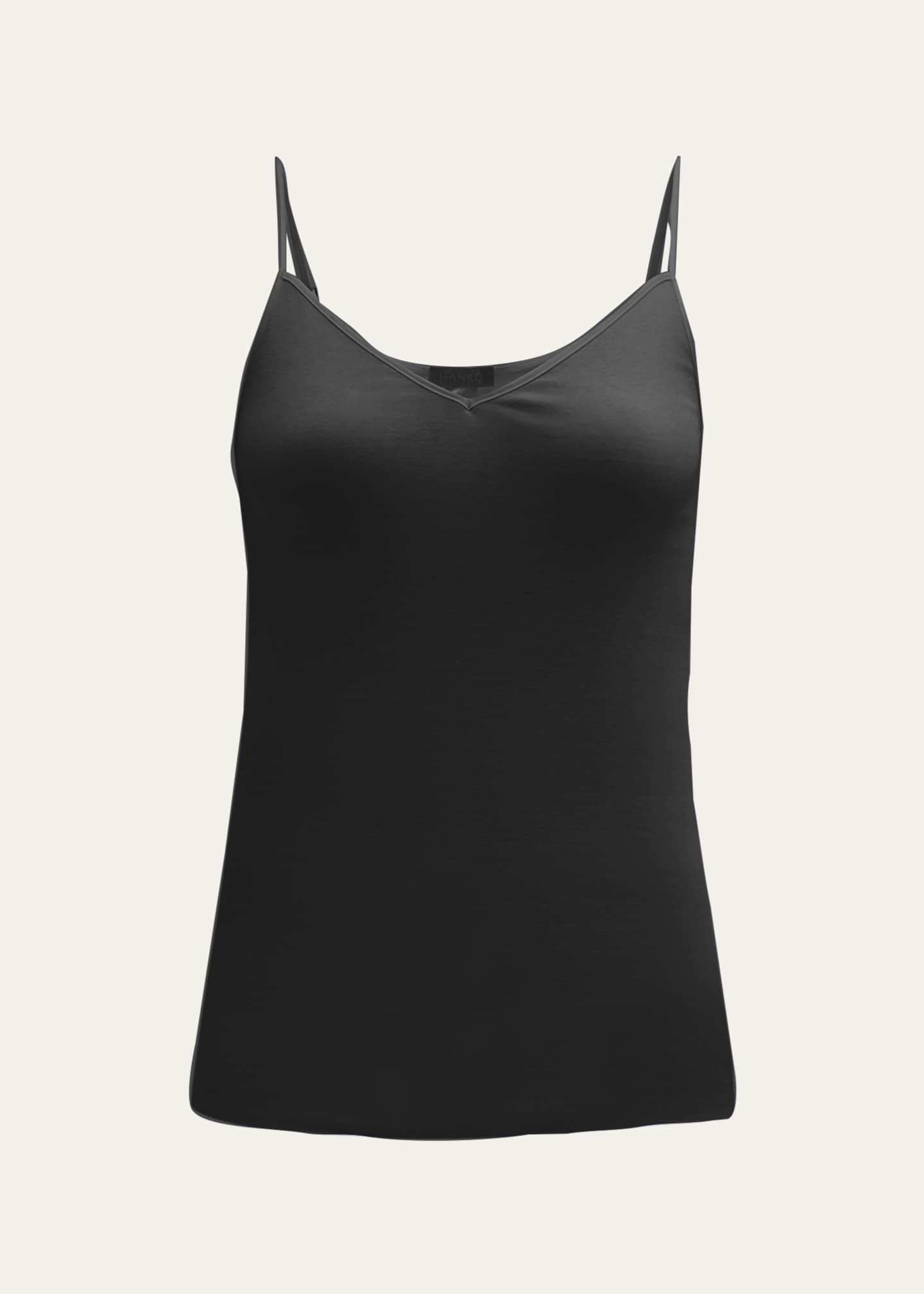 Hanro Seamless Cotton V-Neck Camisole - Bergdorf Goodman