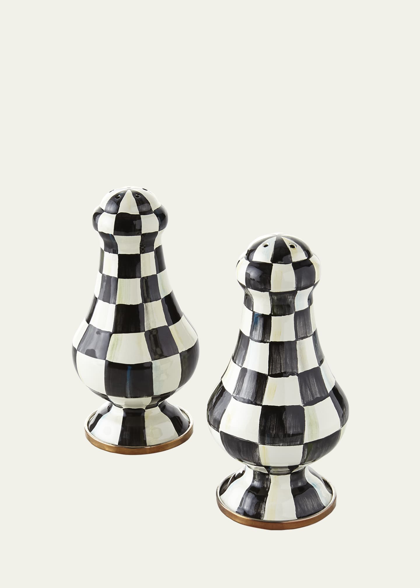 MacKenzie-Childs  Courtly Check Large Salt & Pepper Shakers