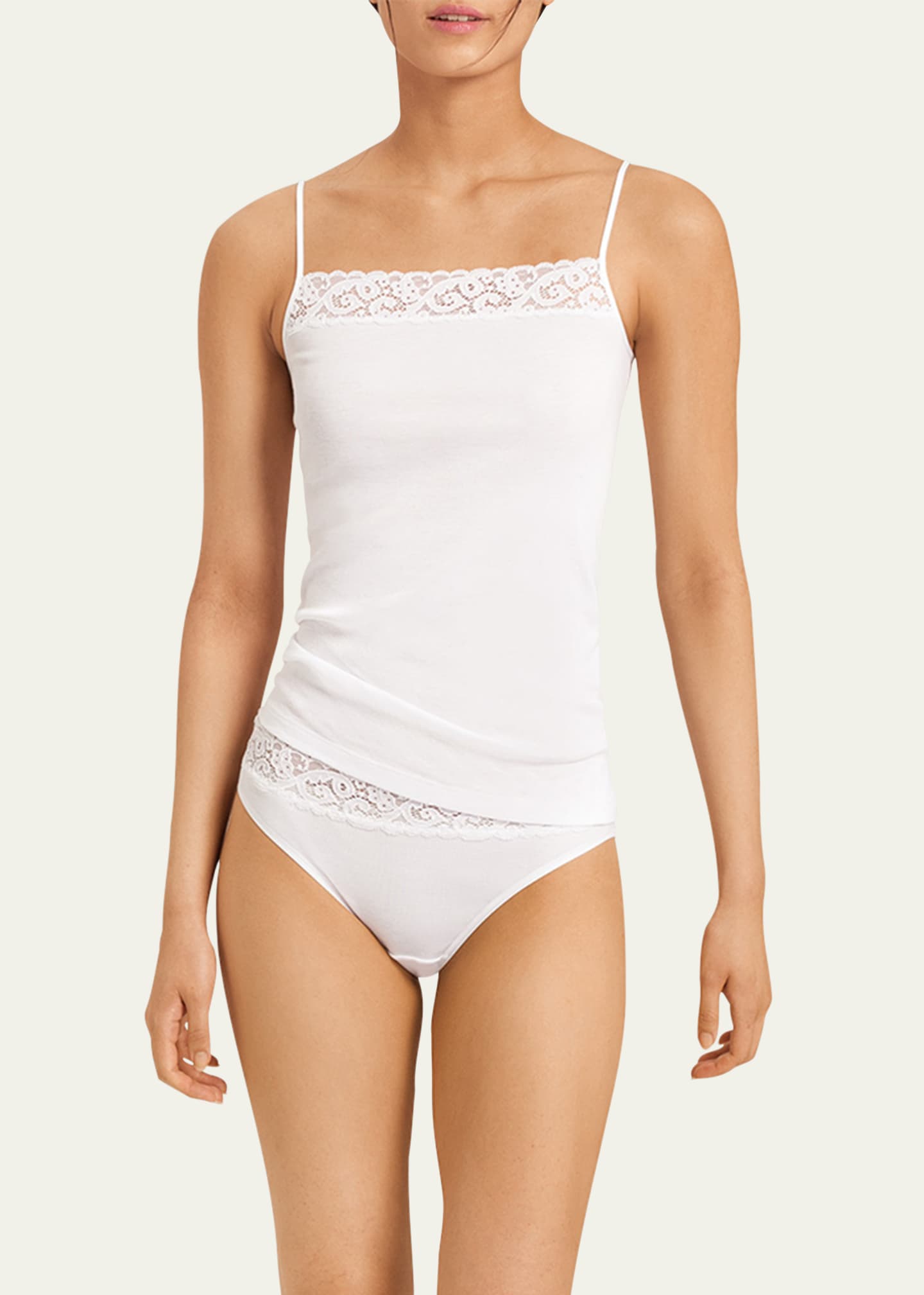 Hanro Moments Lace-Trimmed Camisole Image 2 of 4