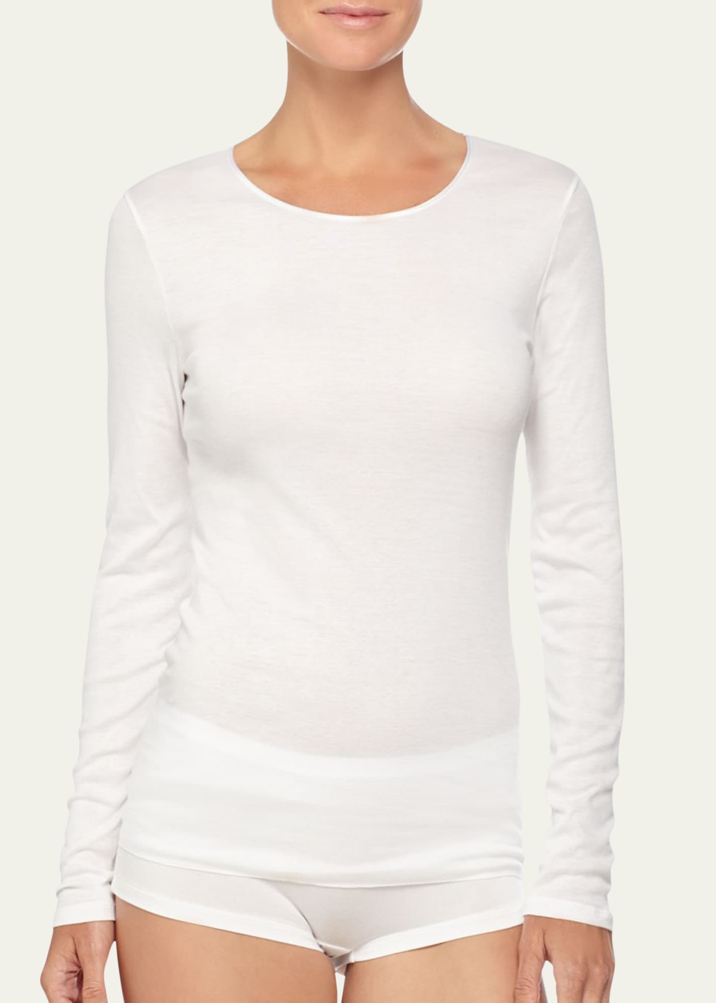 Hanro Cotton Seamless Long-Sleeve Top Image 2 of 2