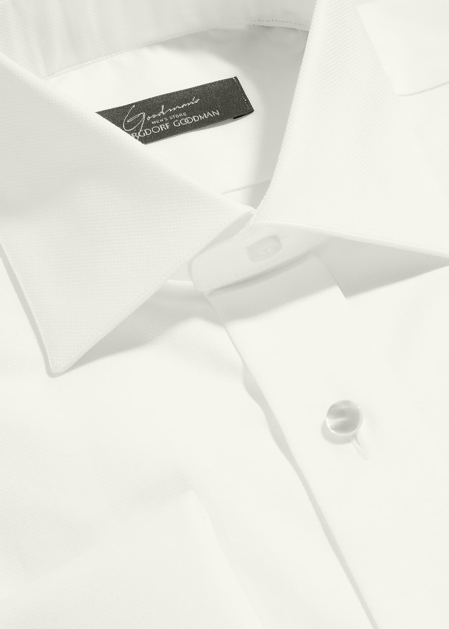 Bergdorf Goodman Men's Stud-Front Micro Box Weave Dress Shirt Image 3 of 3