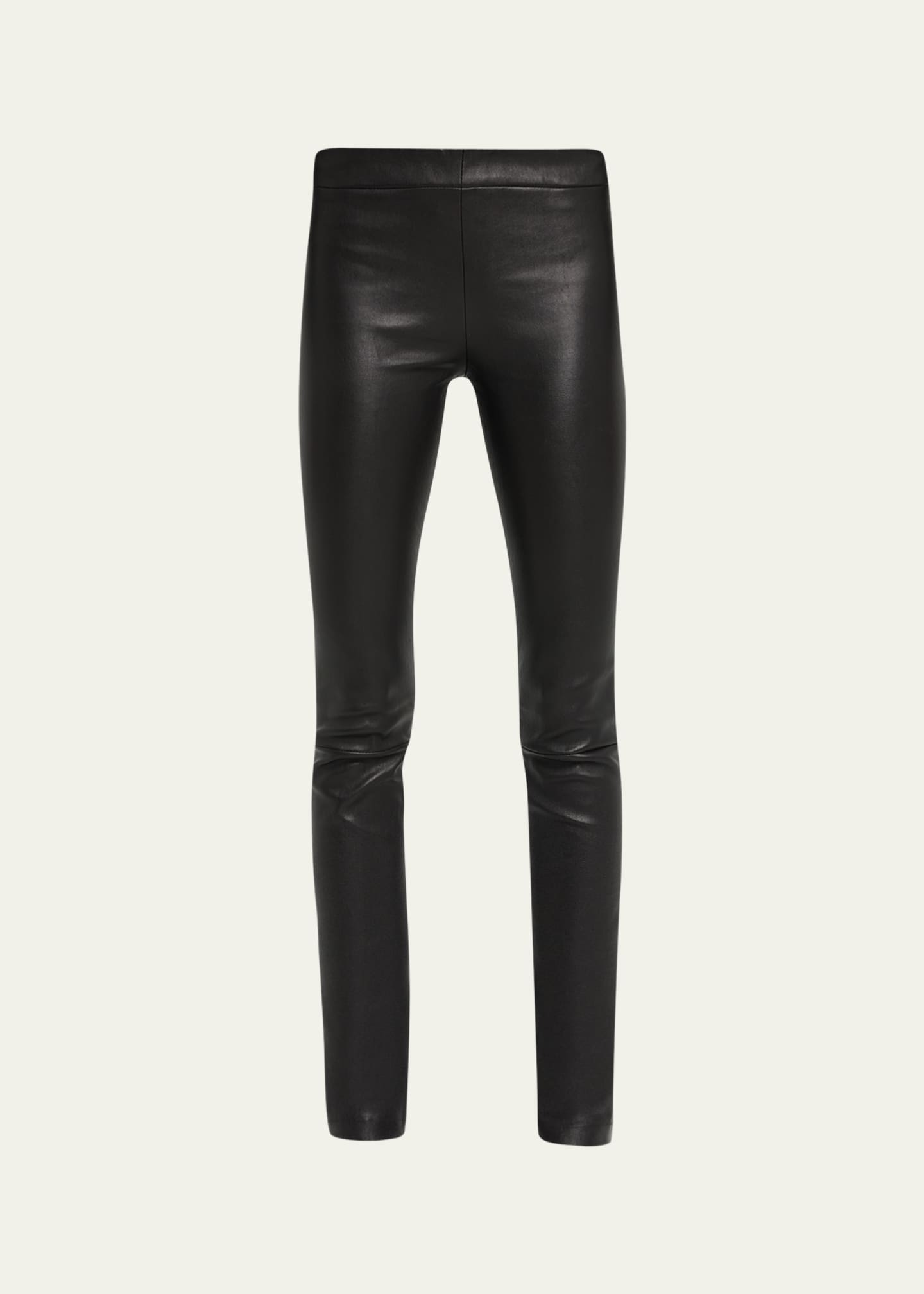 THE ROW Skinny Leather Moto Leggings - Bergdorf Goodman