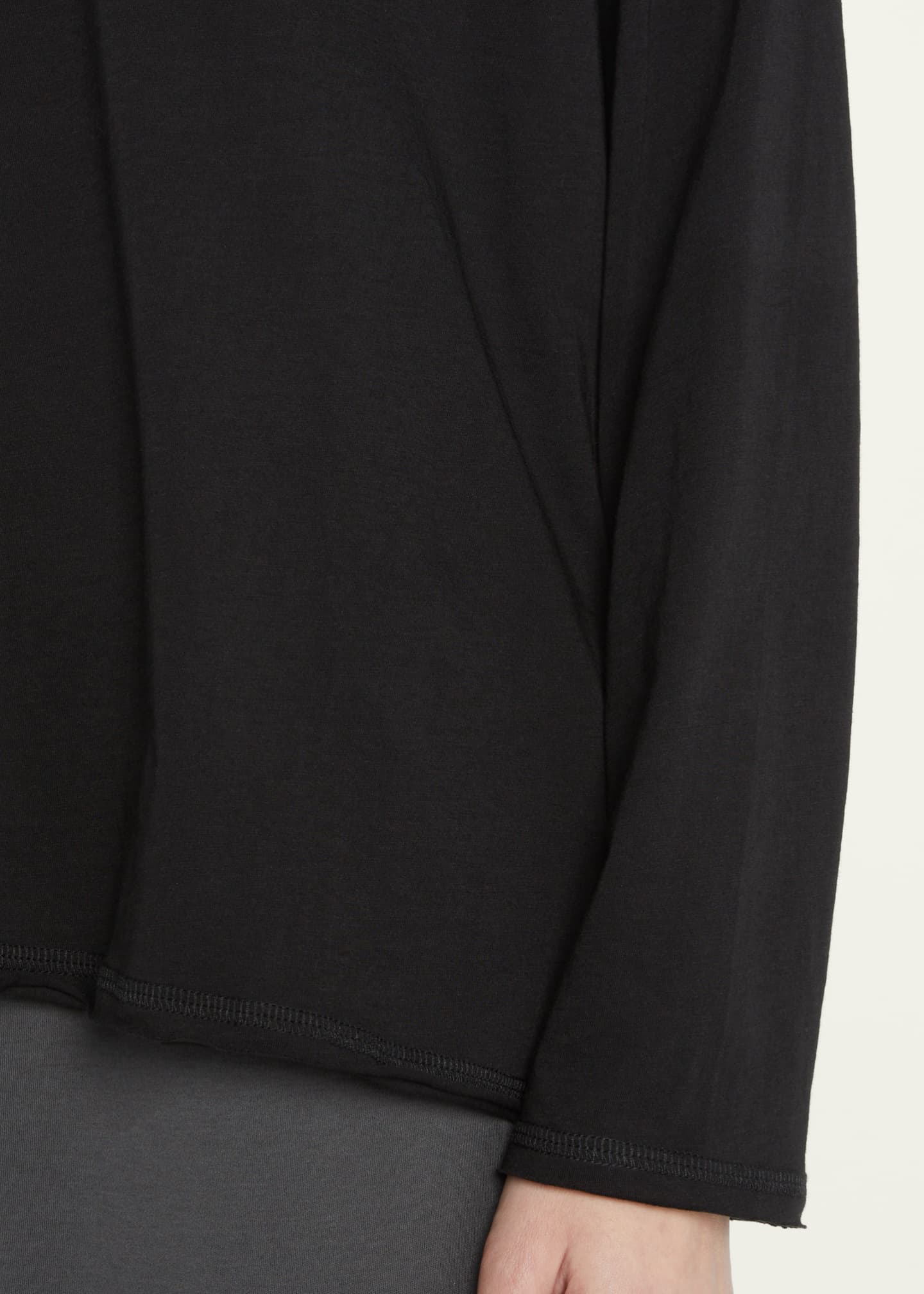Eskandar Long-Sleeve Scoop-Neck Lightweight T-Shirt Image 5 of 5