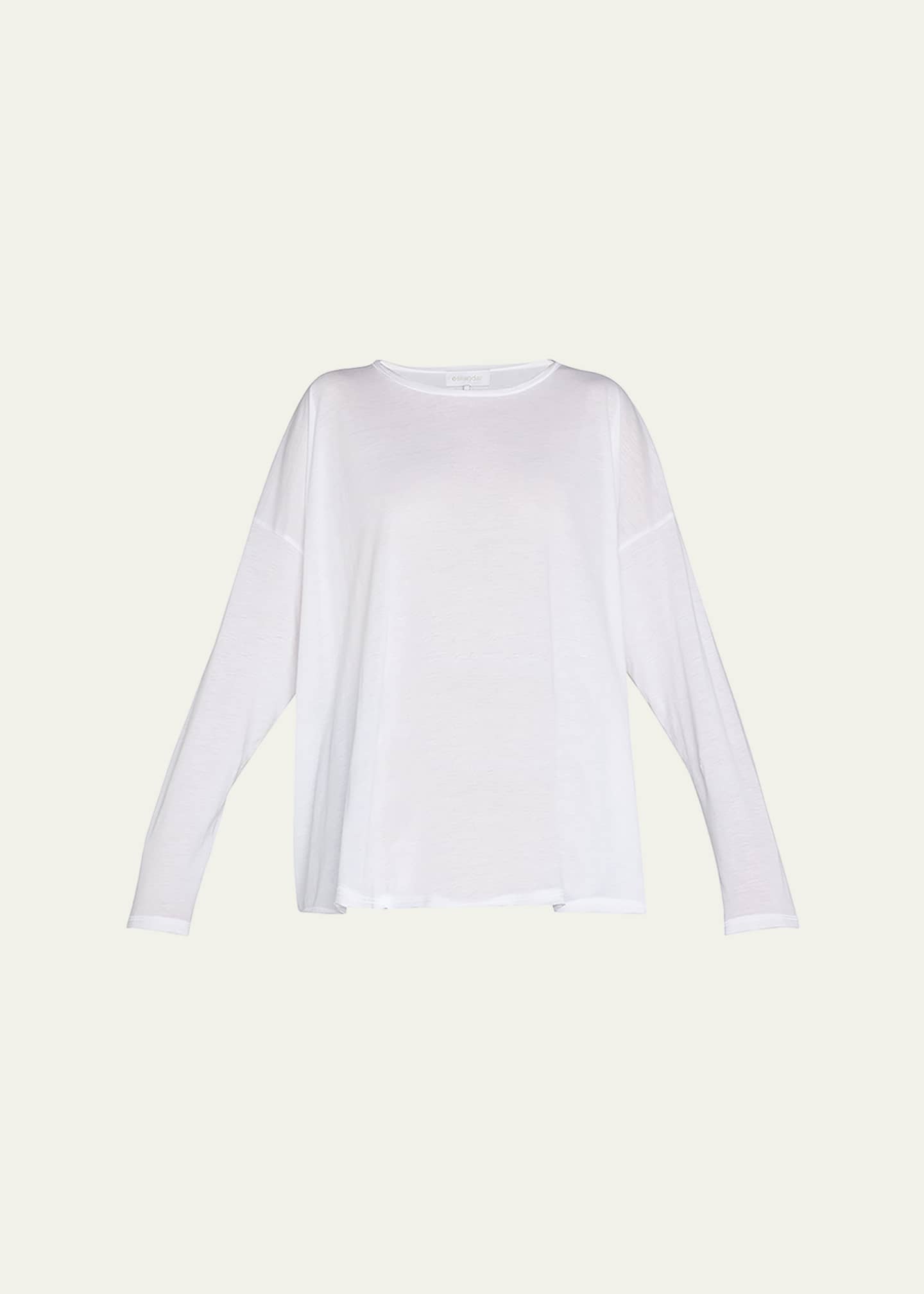 Eskandar Long-Sleeve Scoop-Neck Lightweight T-Shirt - Bergdorf Goodman