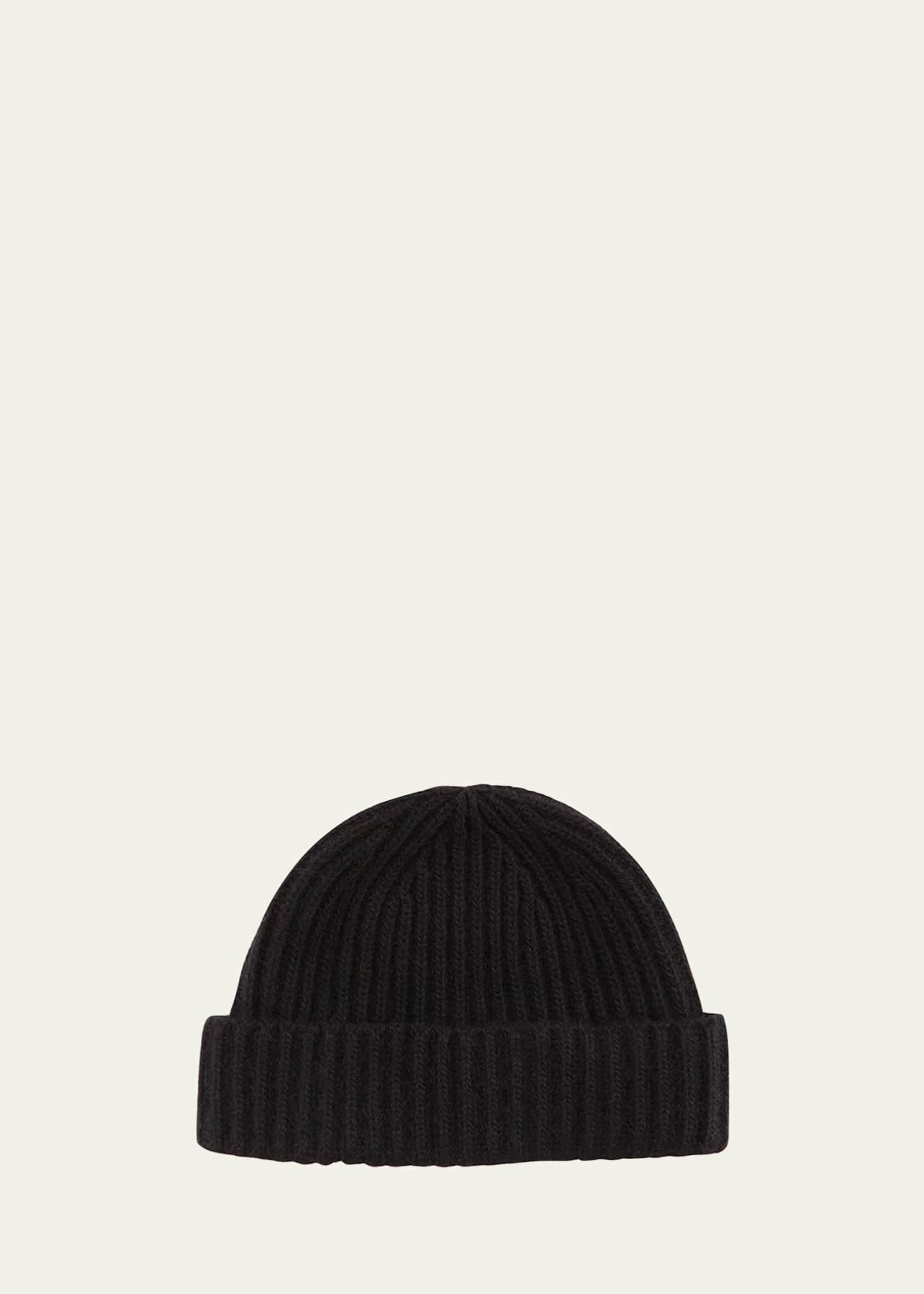 Bergdorf Goodman Men's Rib-Knit Cashmere Beanie Hat