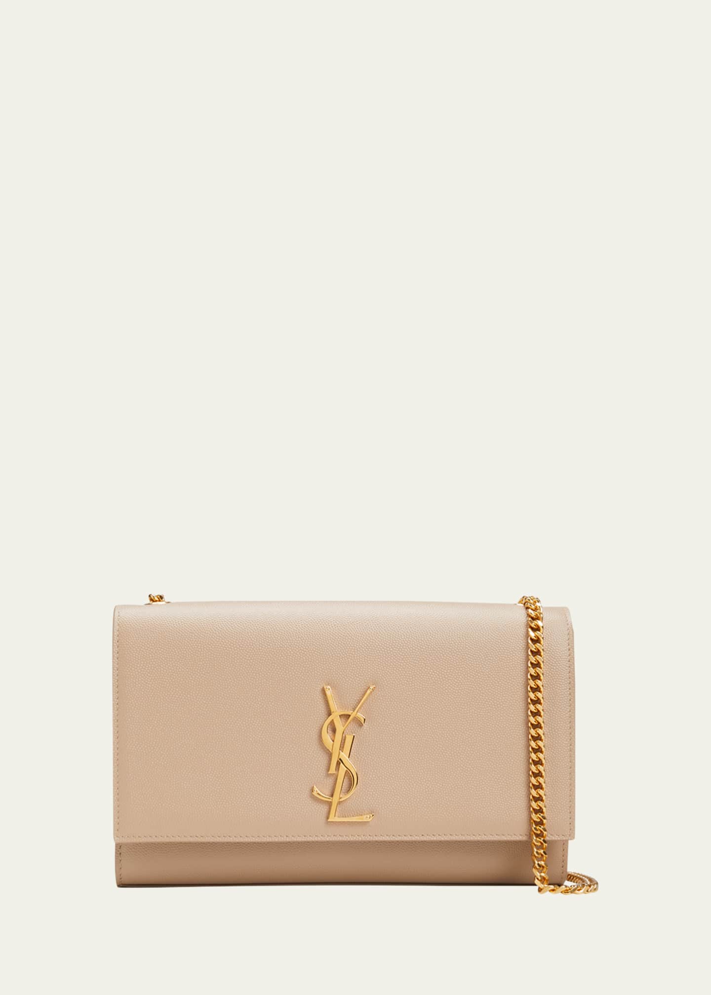 YSL Saint Laurent Dark Beige Medium Kate Chain Shoulder Bag 