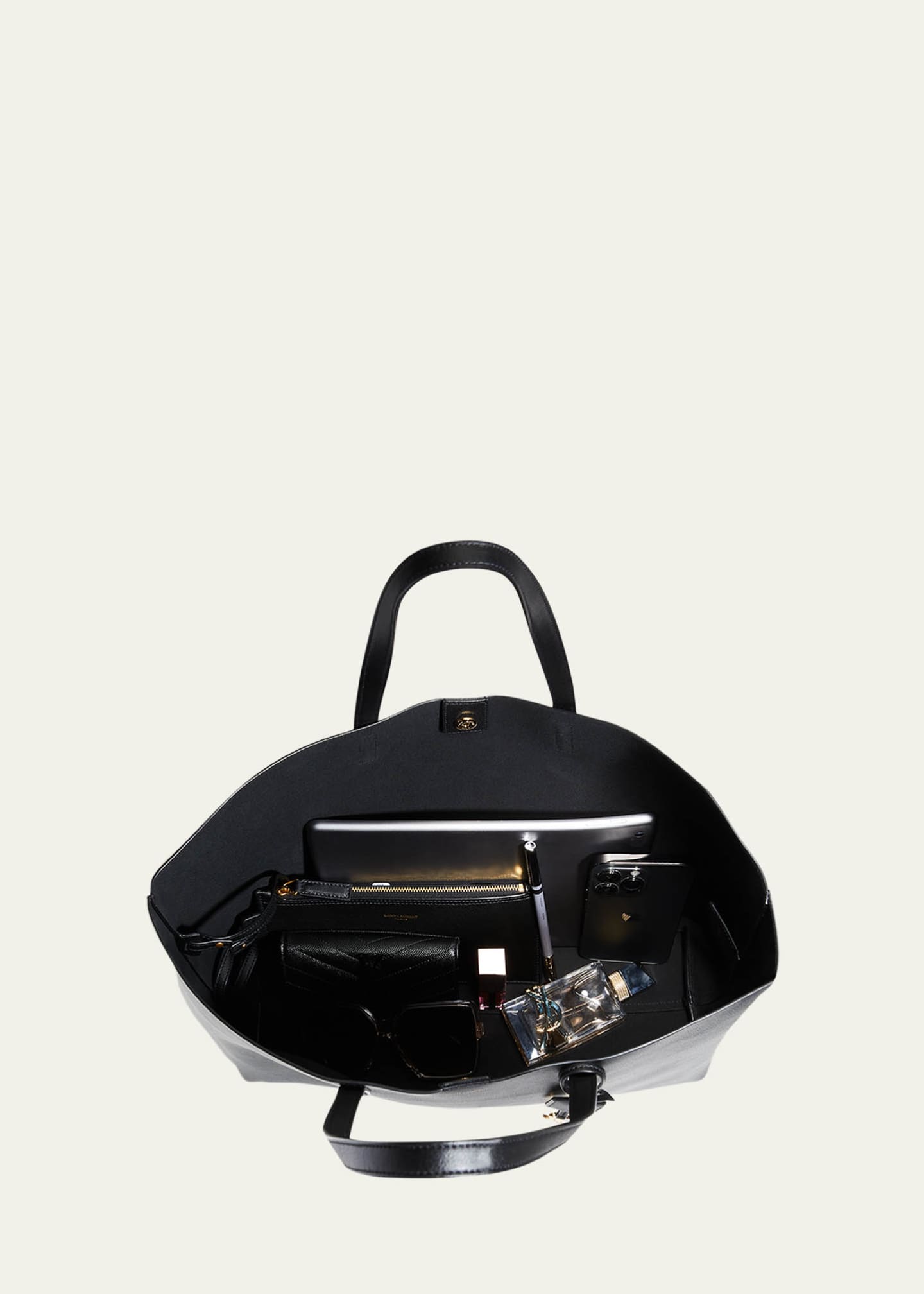 Saint Laurent Shopping Bag East-West Tote in Smooth Leather Image 7 of 7