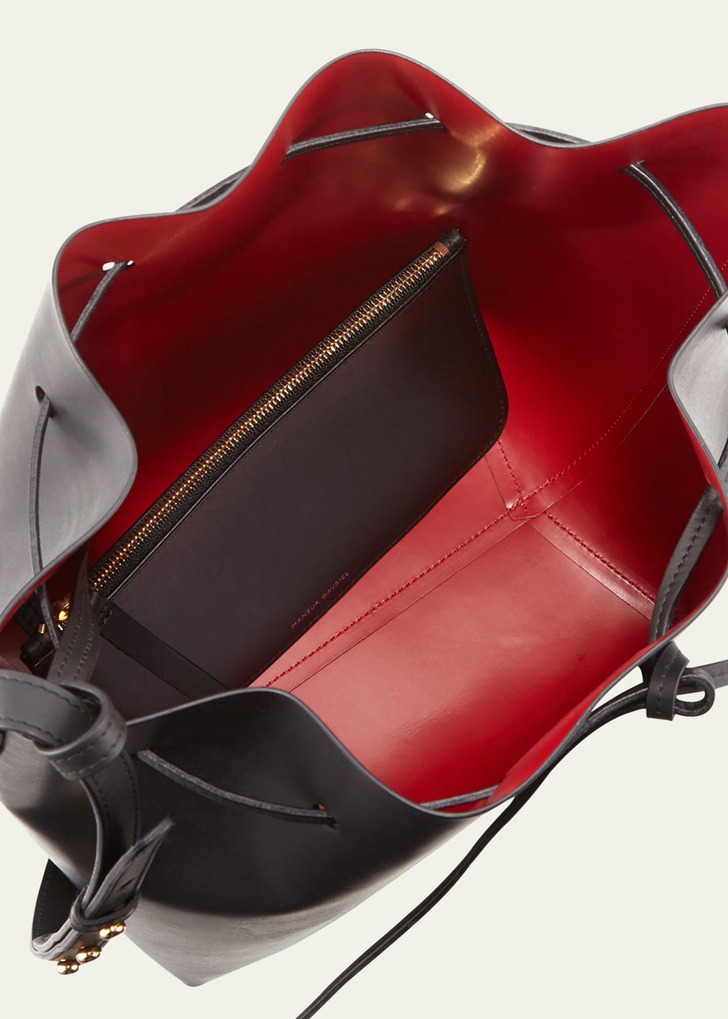 Mansur Gavriel Mini Mini Vegetable-Tanned Leather Bucket Bag Image 2 of 2