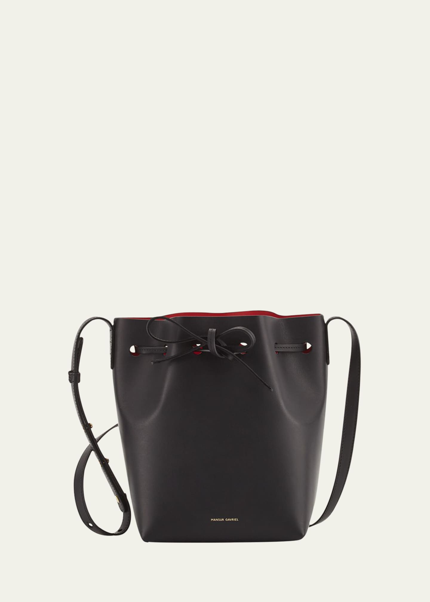 Mansur Gavriel Mini Mini Vegetable-Tanned Leather Bucket Bag Image 1 of 2