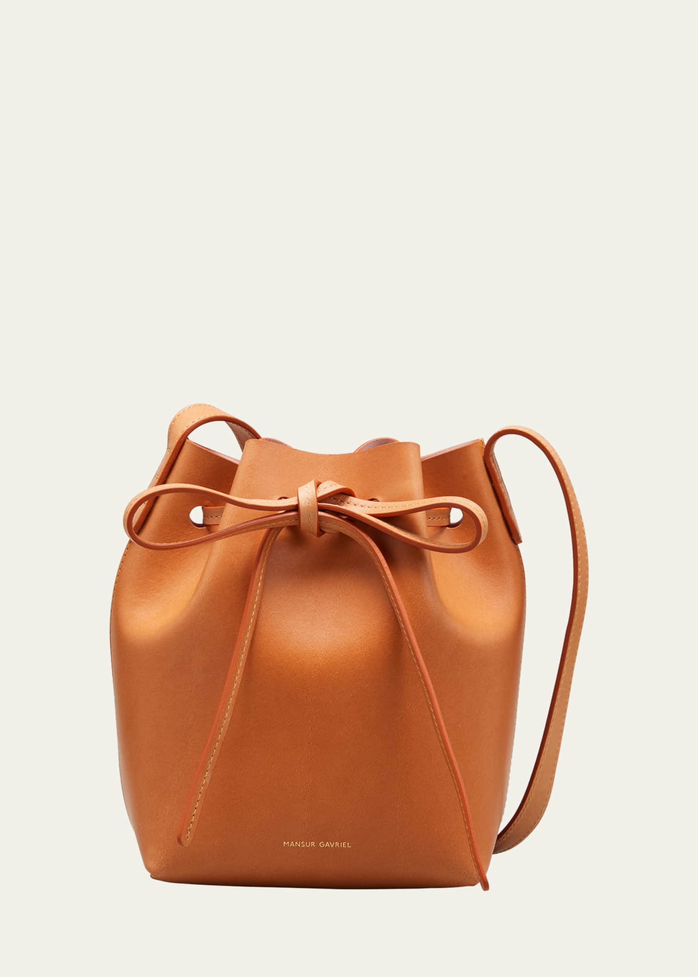 Mansur gavriel mini mini leather bucket bag clearance