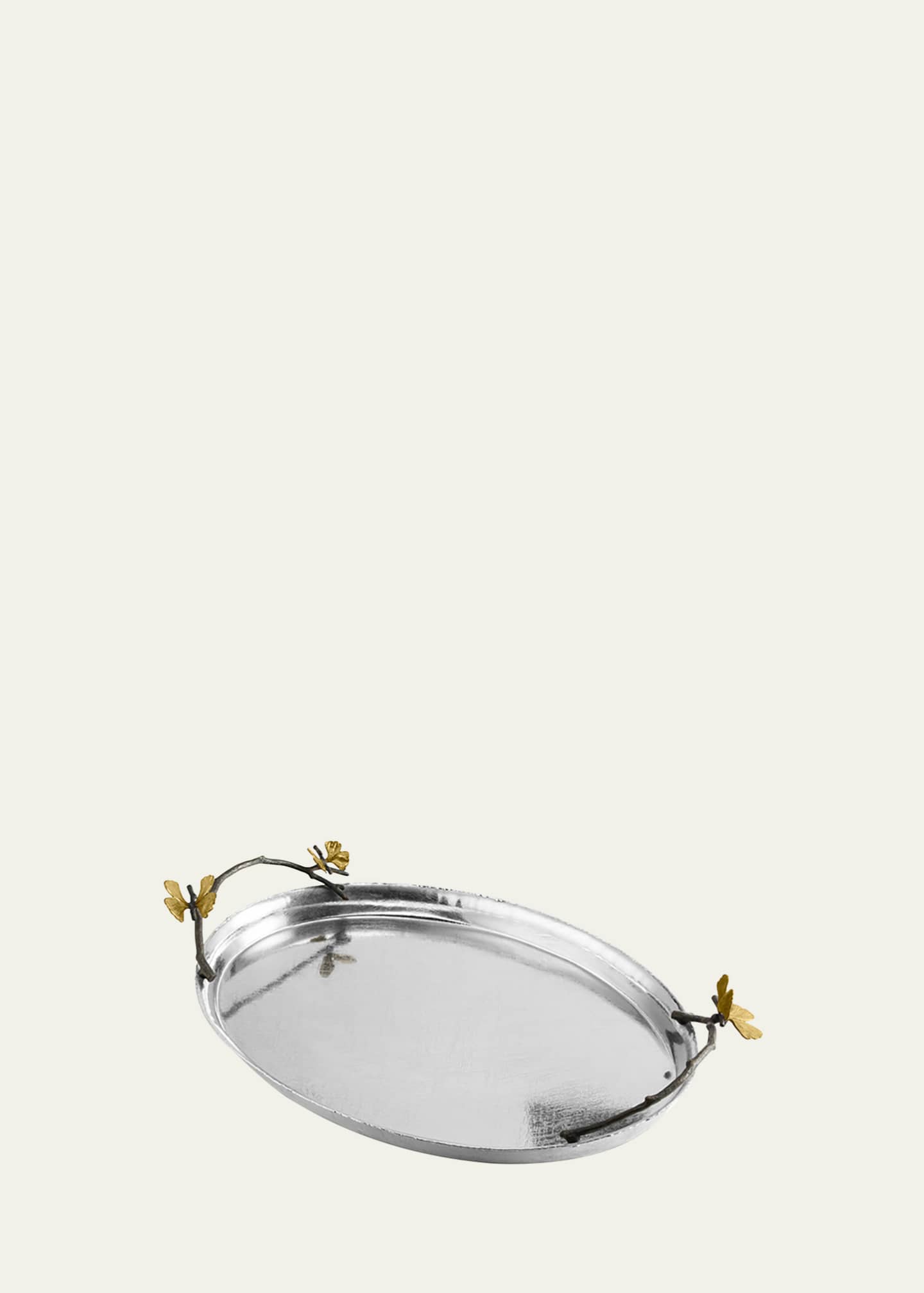 Michael Aram Butterfly Ginkgo Oval Tray Image 2 of 5