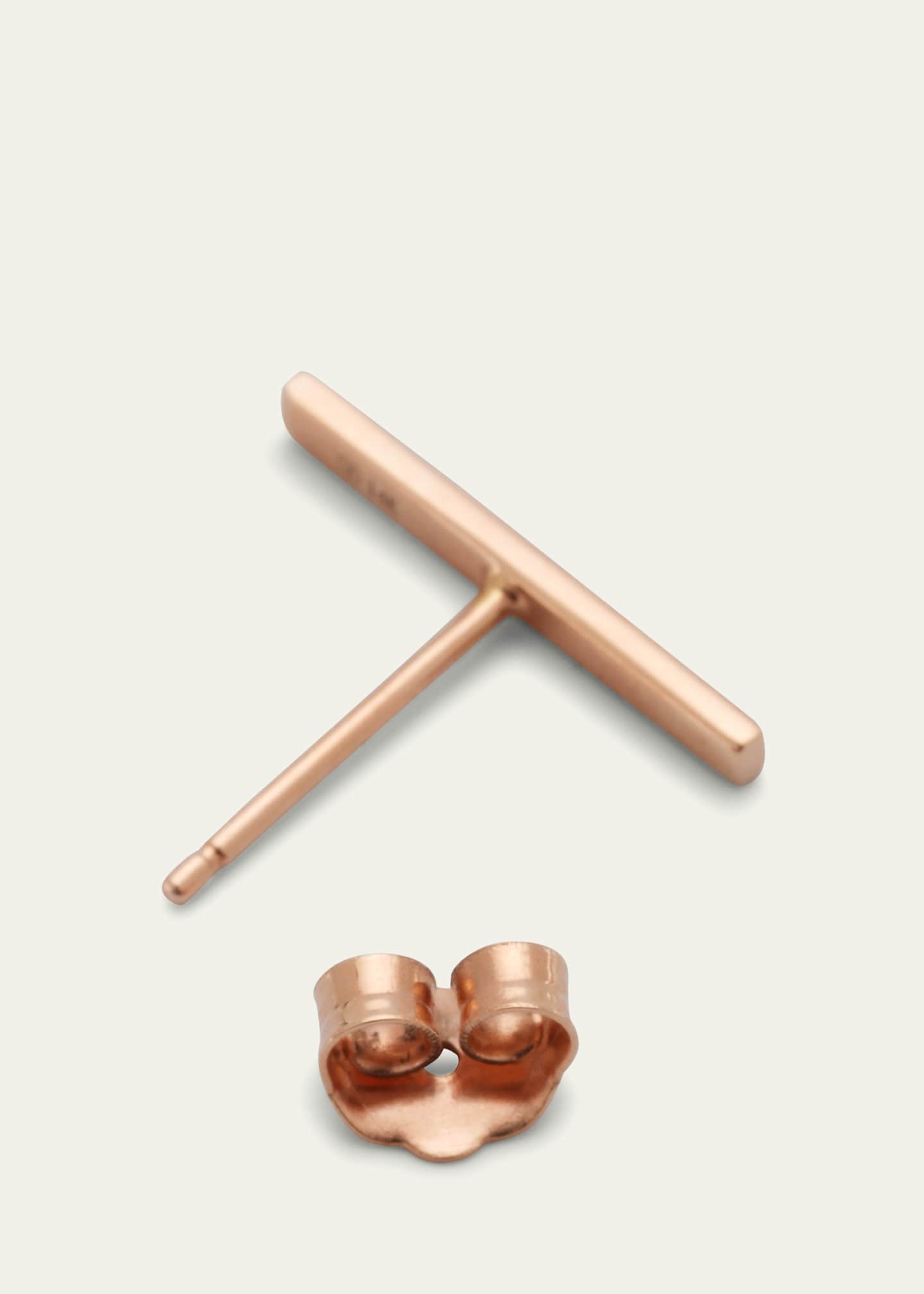 Sydney Evan 14K Yellow Gold Rainbow Long Bar Stud Earrings Image 4 of 4