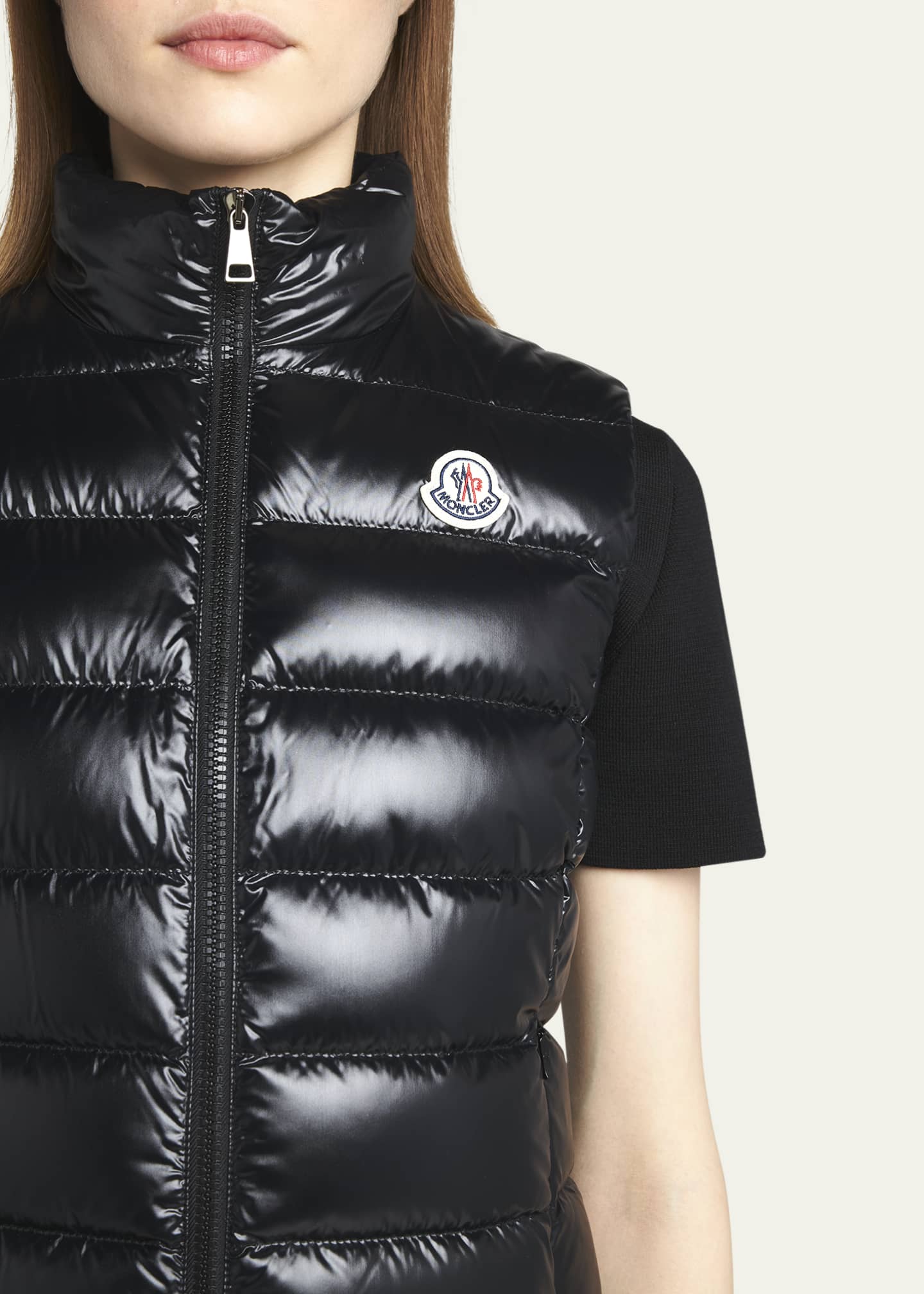 Moncler ghany shiny quilted puffer vest new arrivals
