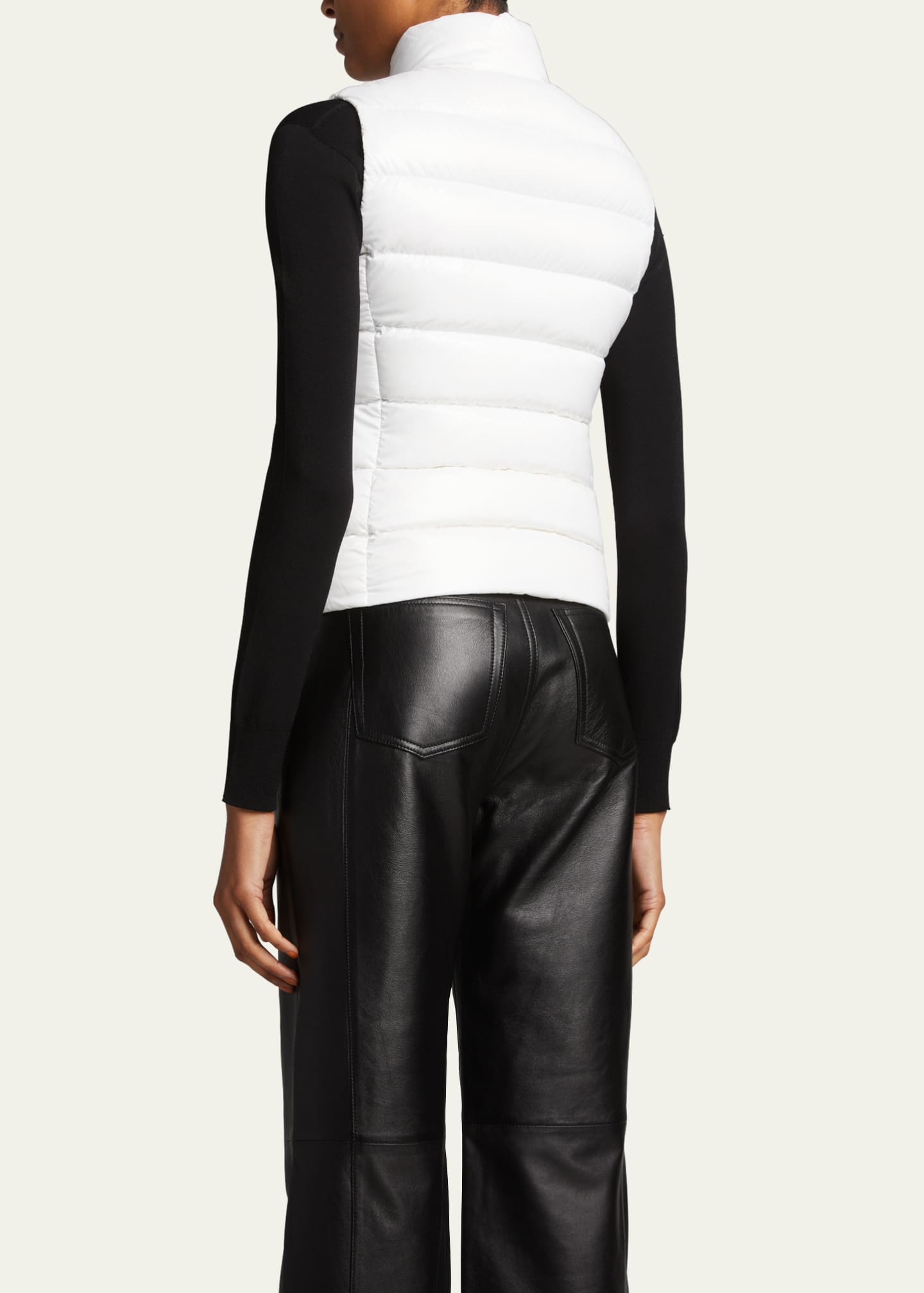 Moncler ghany shiny quilted puffer vest best sale
