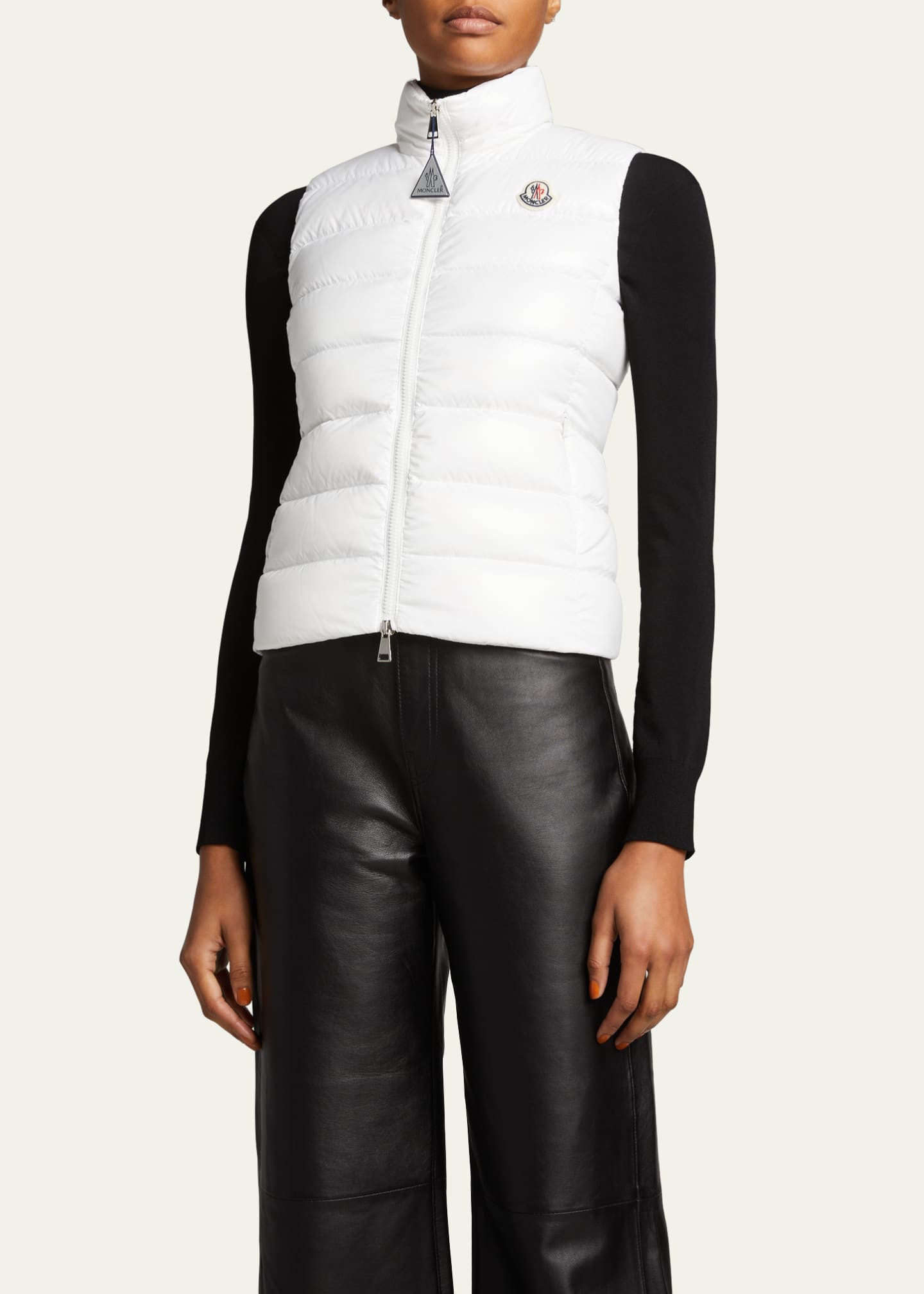 Moncler ghany shiny quilted puffer vest cheap