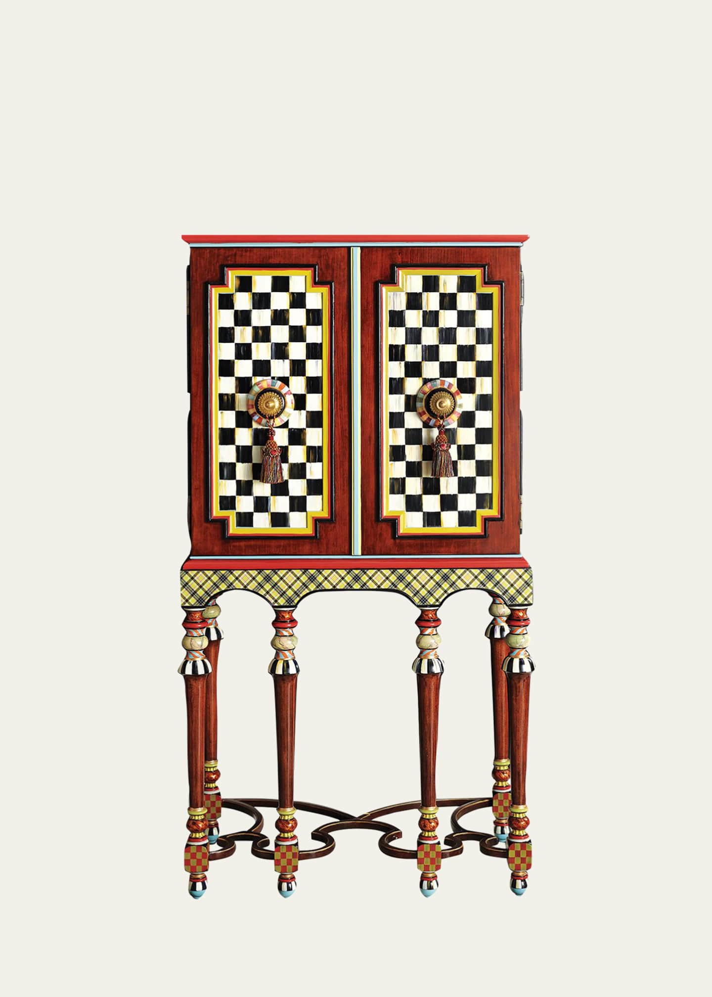 MacKenzie-Childs Foxtrot Bar Cabinet Image 1 of 2