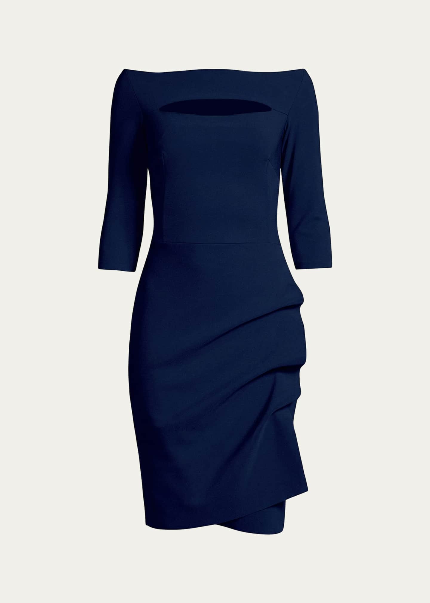petite blue cocktail dress Petite Sofia Satin Drop Shoulder Dress