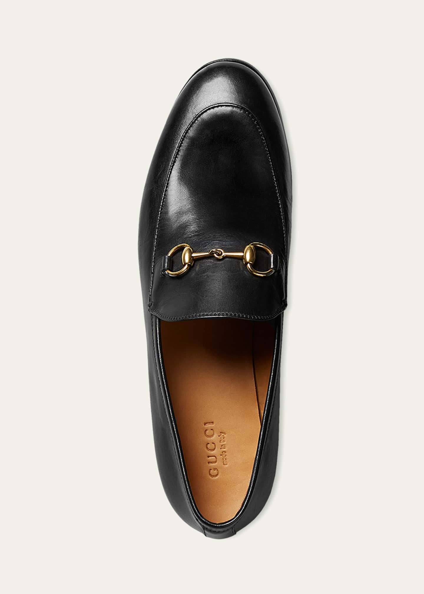 Brown Leather Gucci Jordaan Loafer