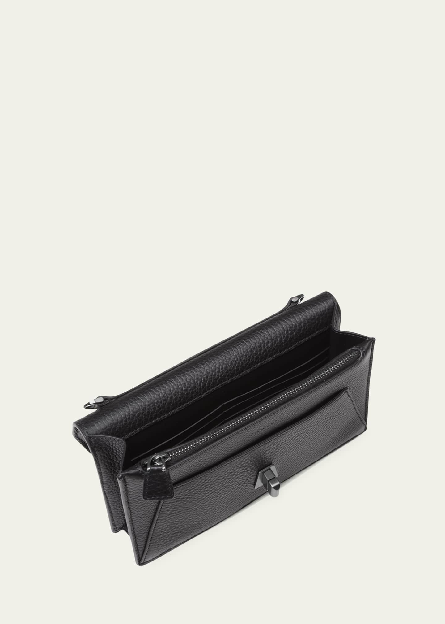 Akris Anouk Cervo Leather Clutch Bag w/Chain Image 2 of 4