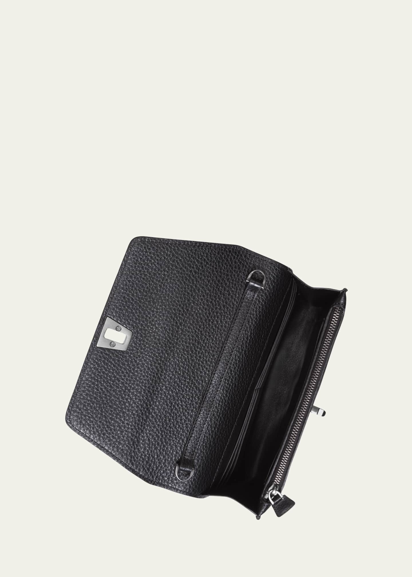 Akris Anouk Cervo Leather Clutch Bag w/Chain Image 3 of 4