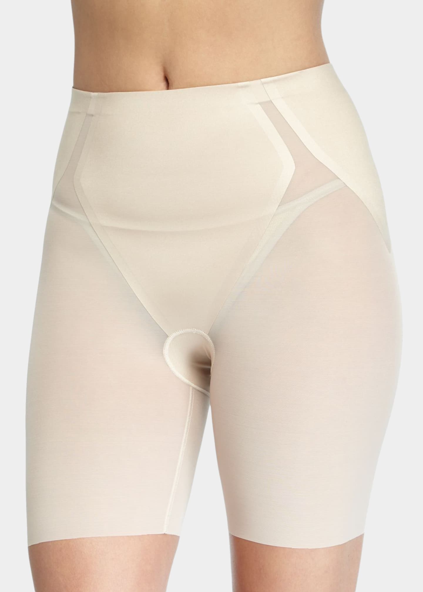 Spanx Haute Contour Sheer Mid-Thigh Shaper Shorts - Bergdorf Goodman