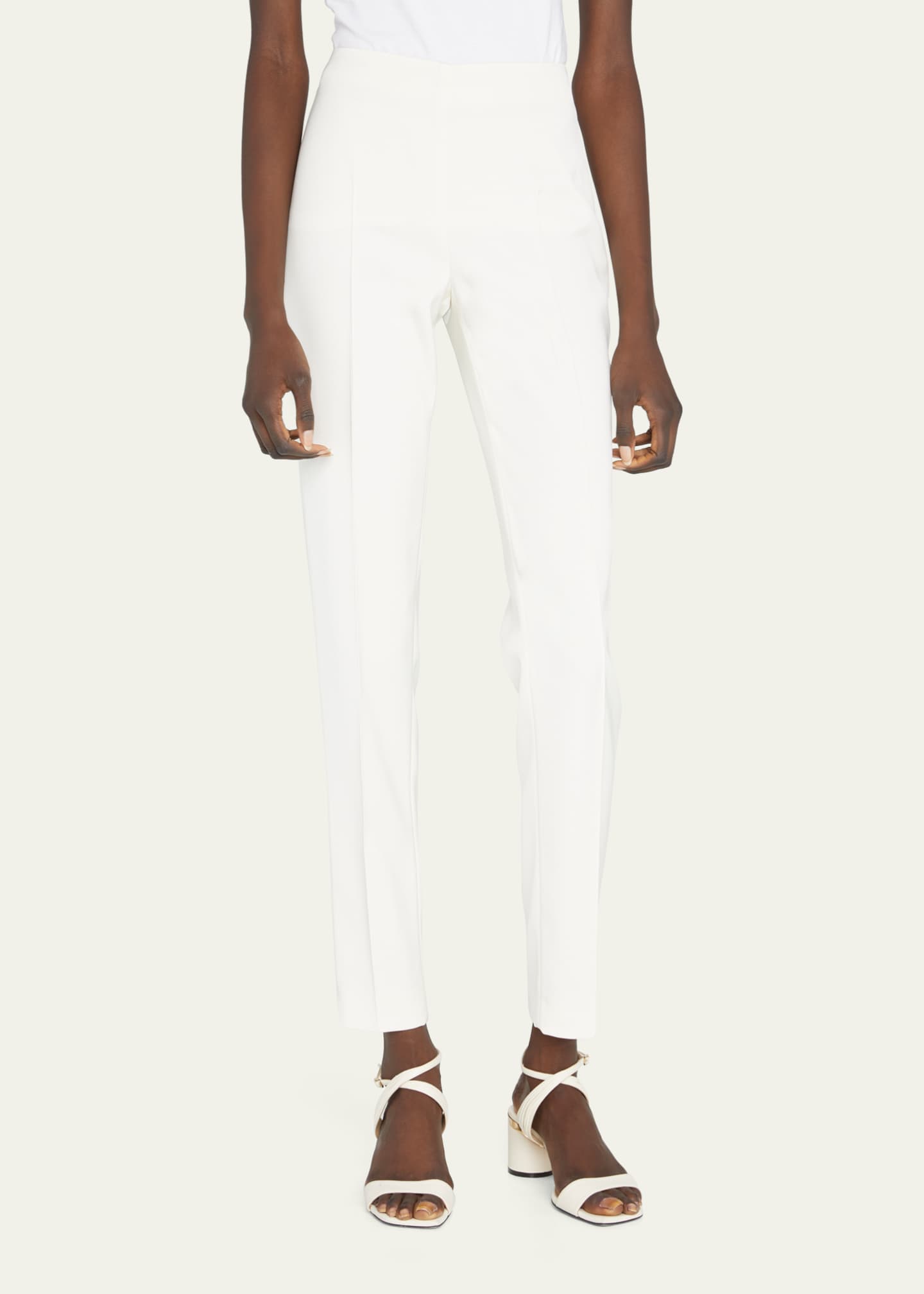 Akris Melissa Mid-Rise Slim-Leg Pants Image 4 of 5