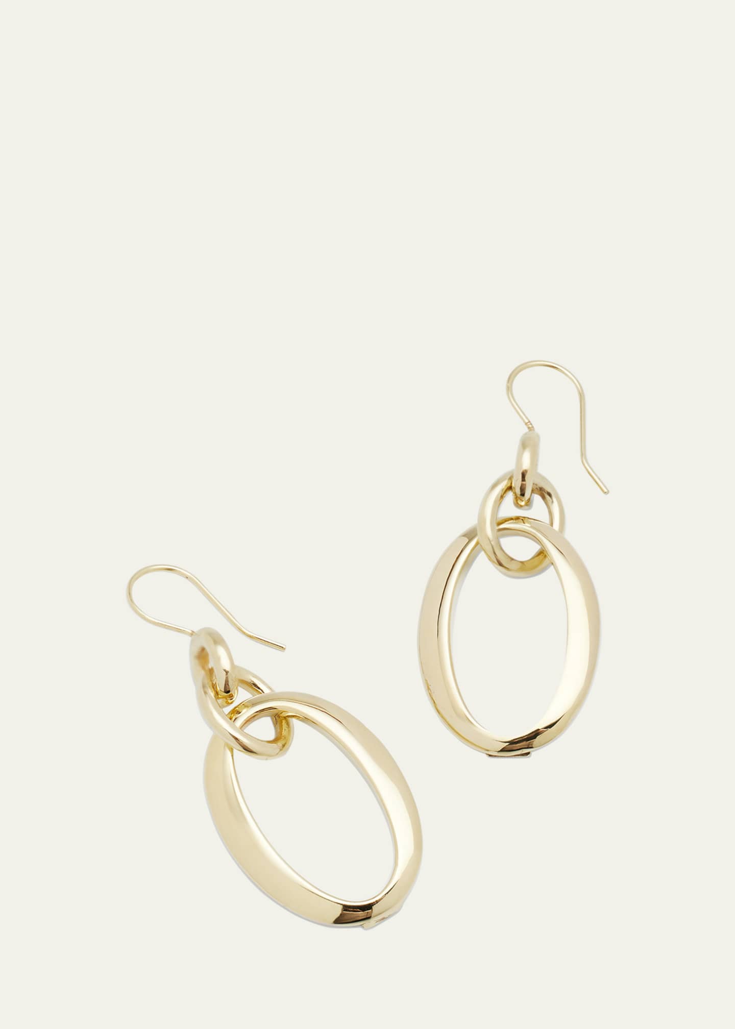 Ippolita Short Oval Link Earrings in 18K Gold Image 3 of 4