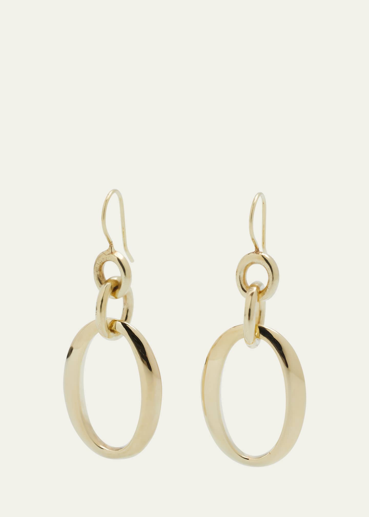 Ippolita Short Oval Link Earrings in 18K Gold Image 1 of 4