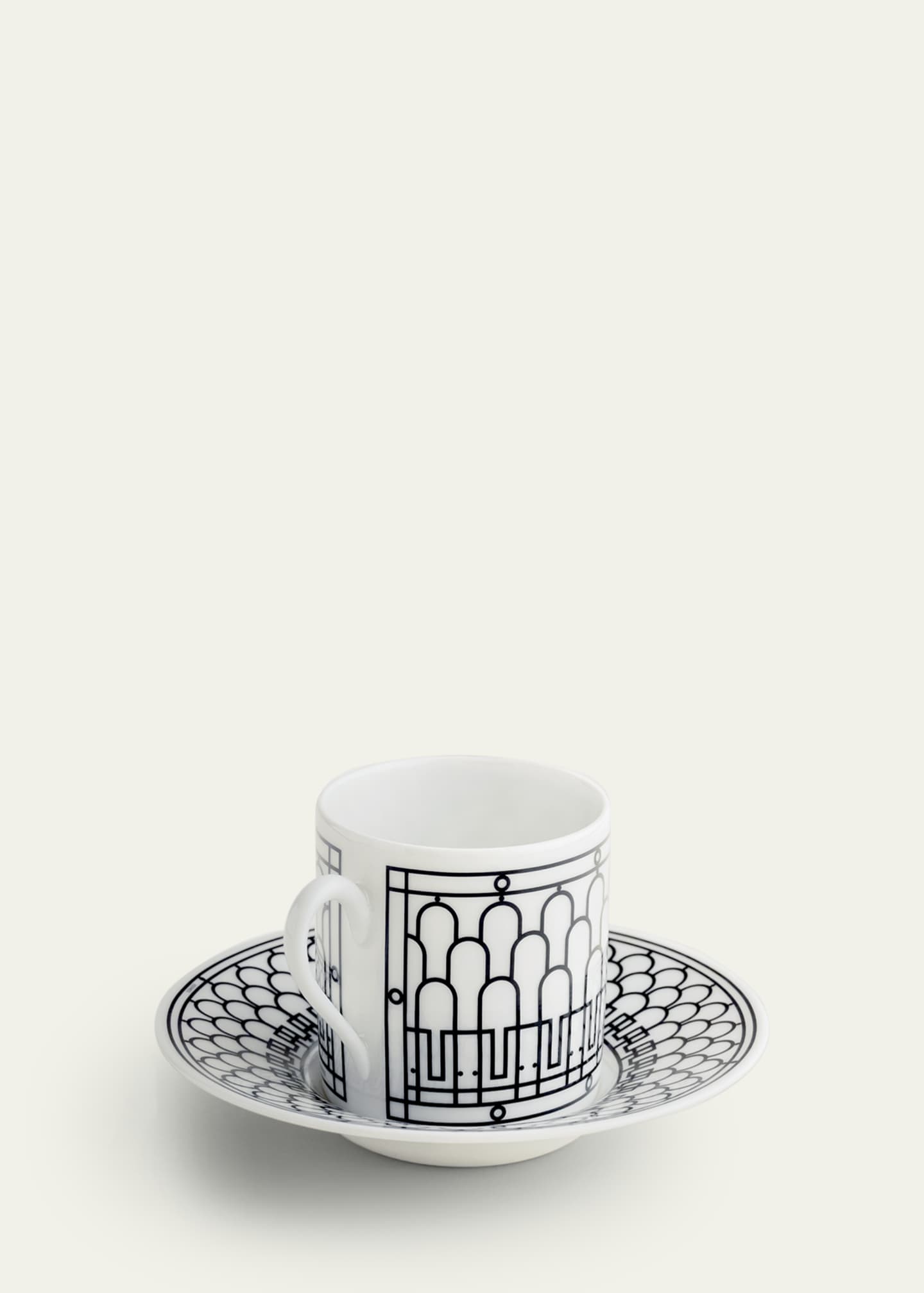 Hermes H Deco Coffee Cup and Saucer, 3 oz. Image 2 of 2