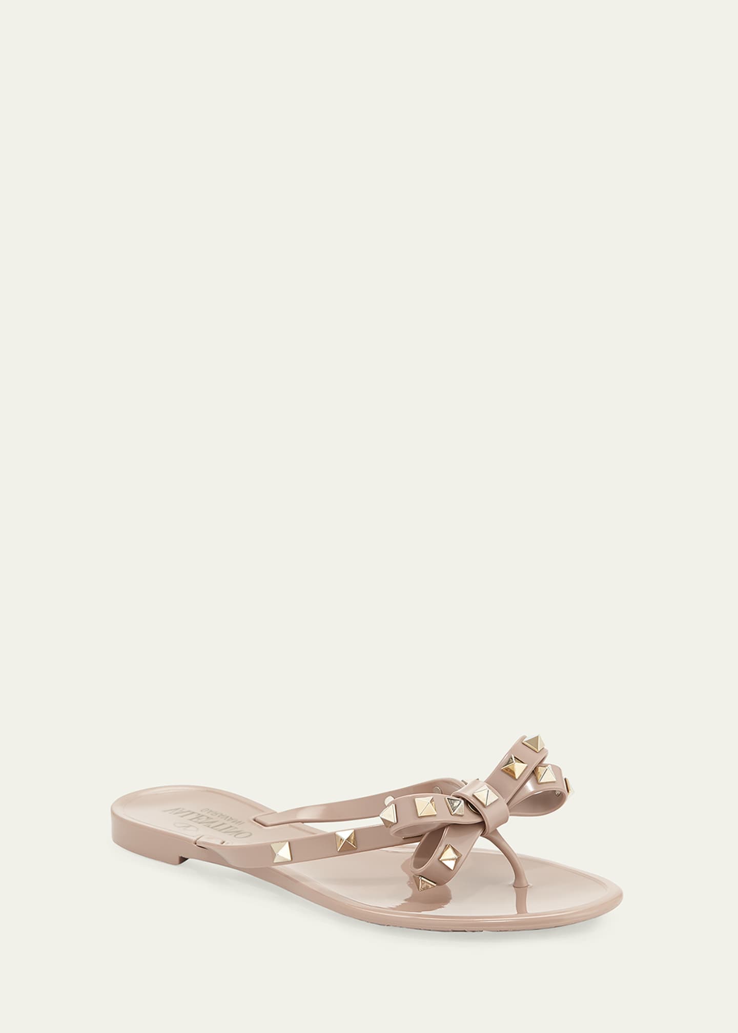 Udsigt Behandling dyb Valentino Garavani Rockstud PVC Flat Thong Sandals - Bergdorf Goodman