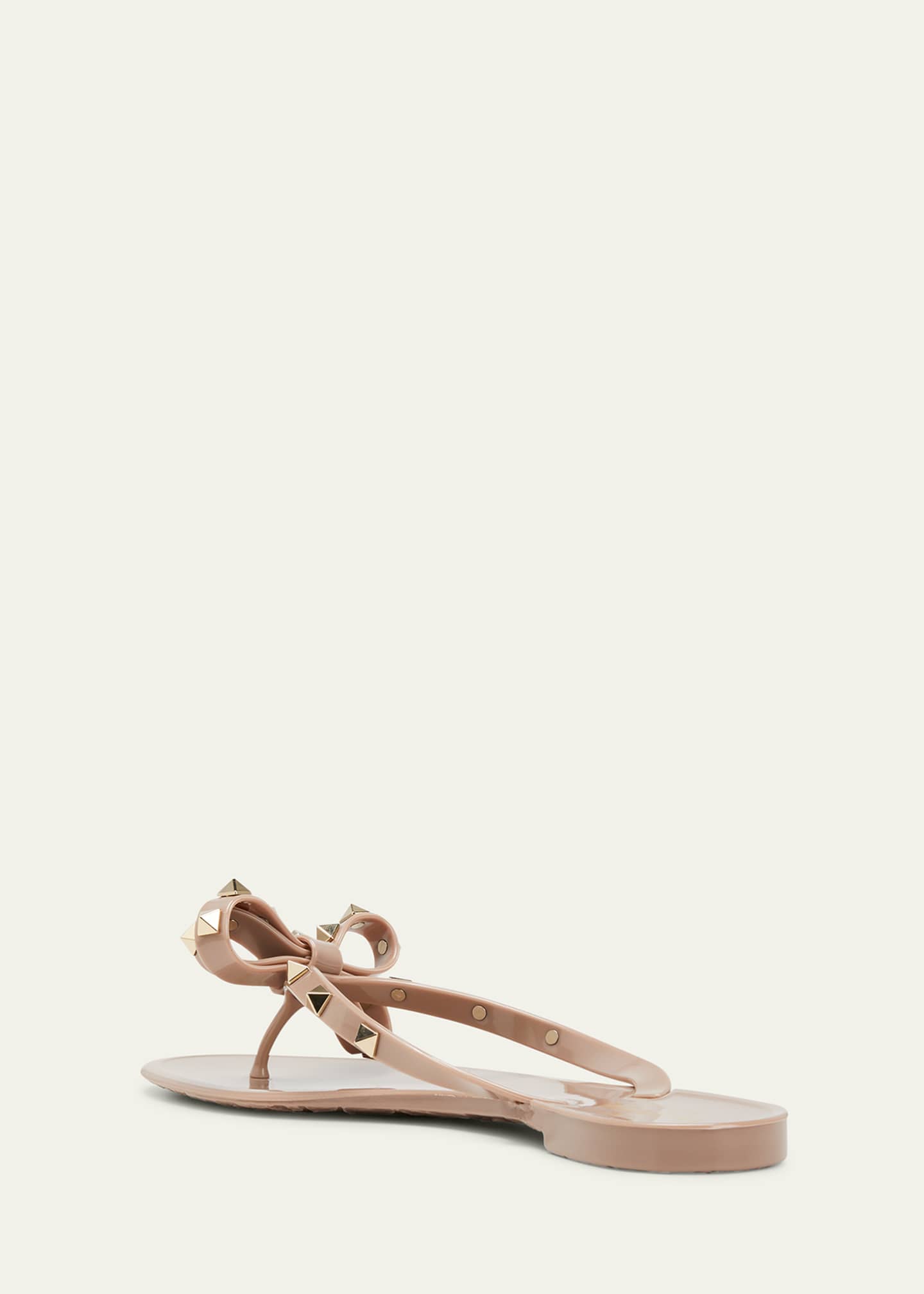 Valentino Garavani Rockstud PVC Flat Thong Sandals - Bergdorf Goodman