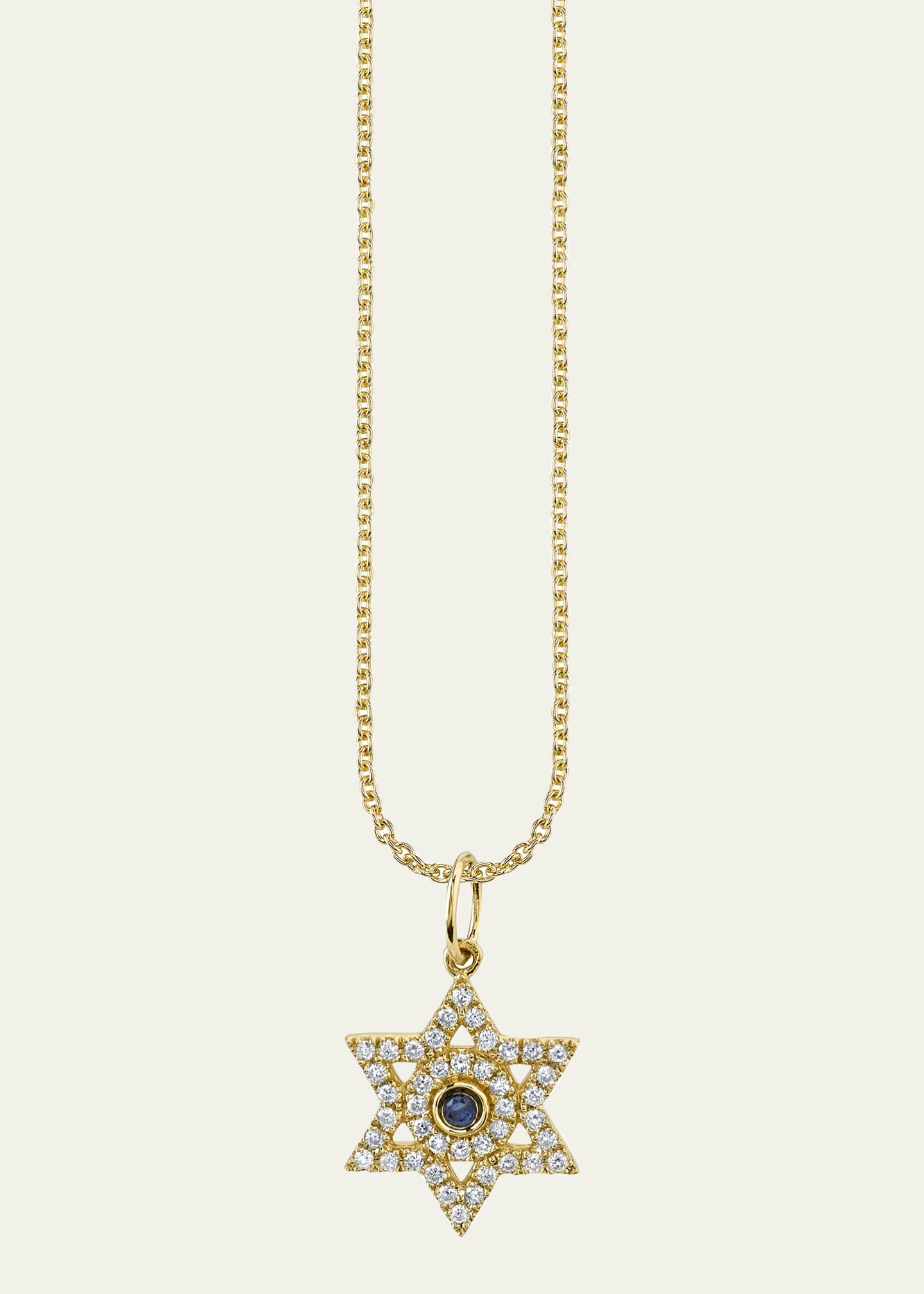 Sydney Evan Diamond and Sapphire Star of David Necklace