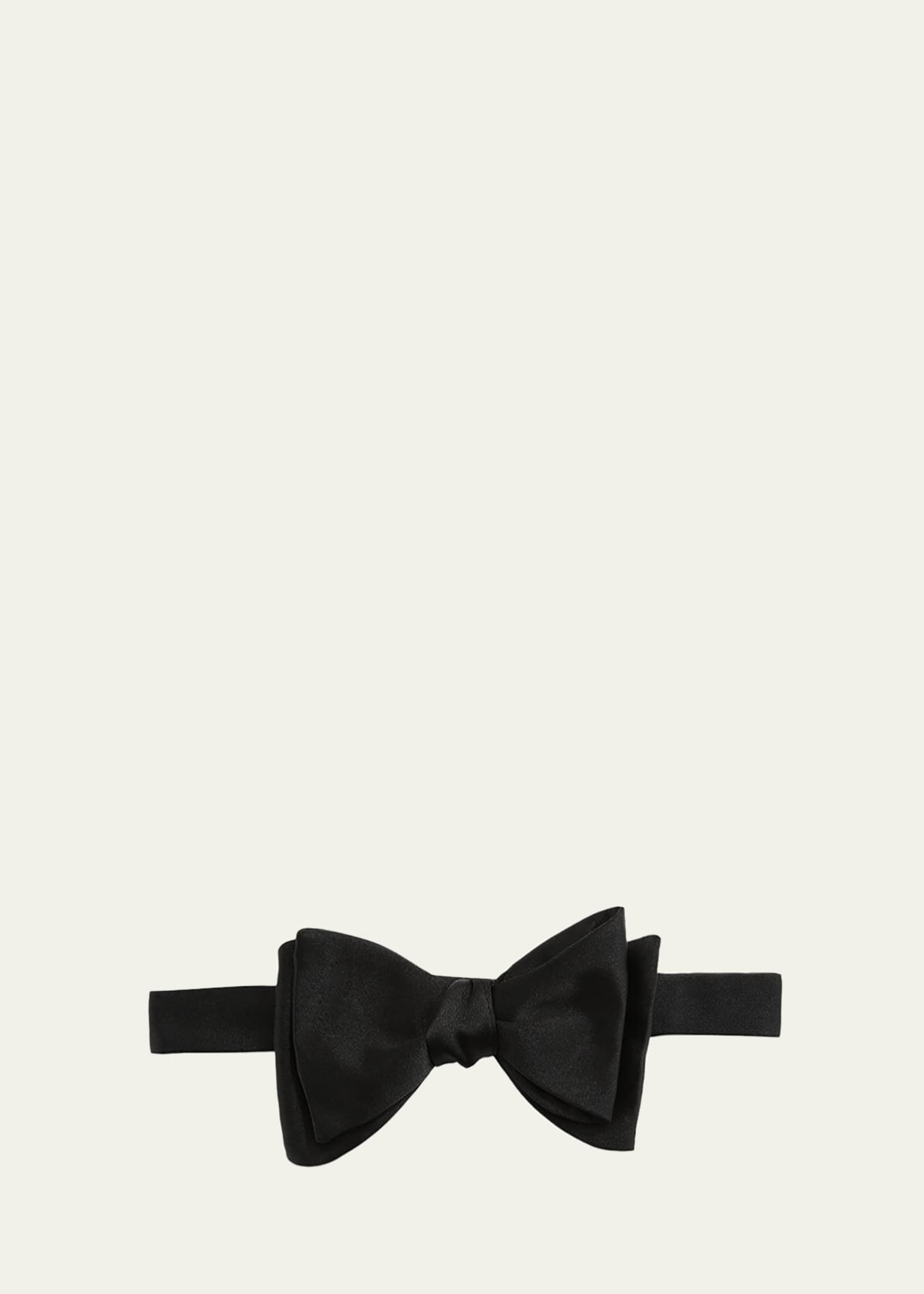 Ralph Lauren Purple Label Solid Satin Bow Tie