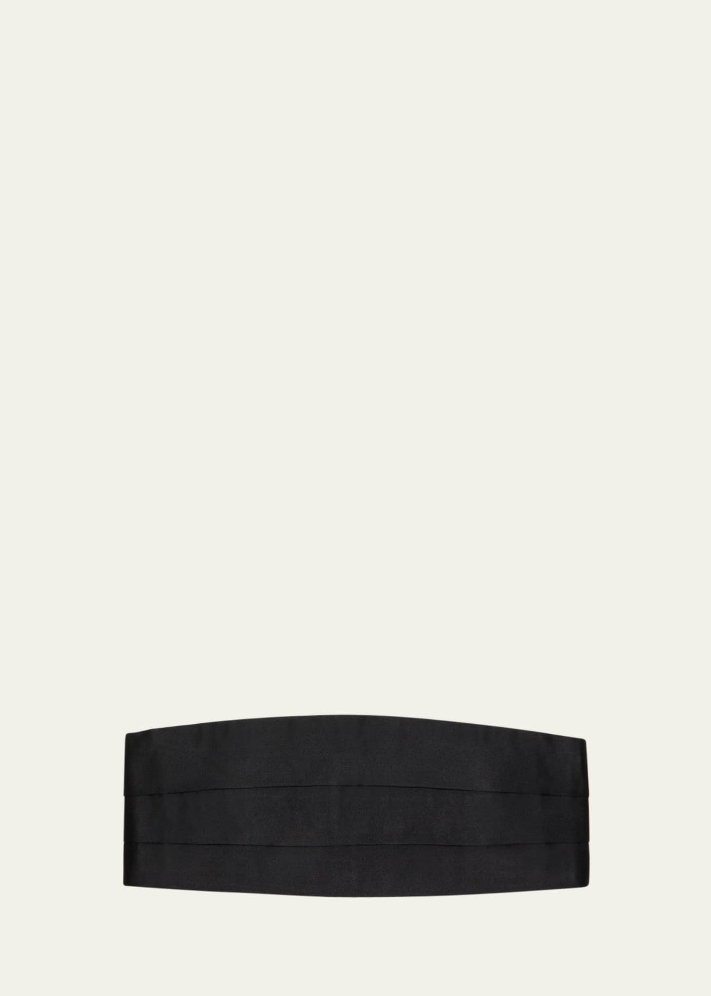 Charvet Men's Satin Pleated Cummerbund