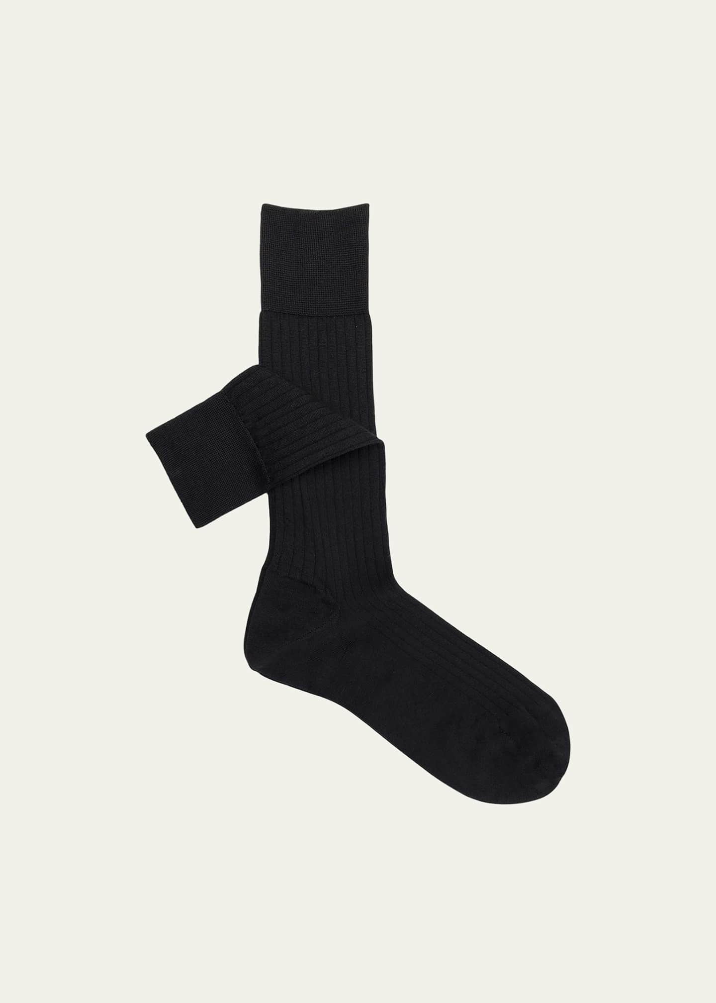 Sozzi Calze Men's Cashmere-Silk Crew Socks