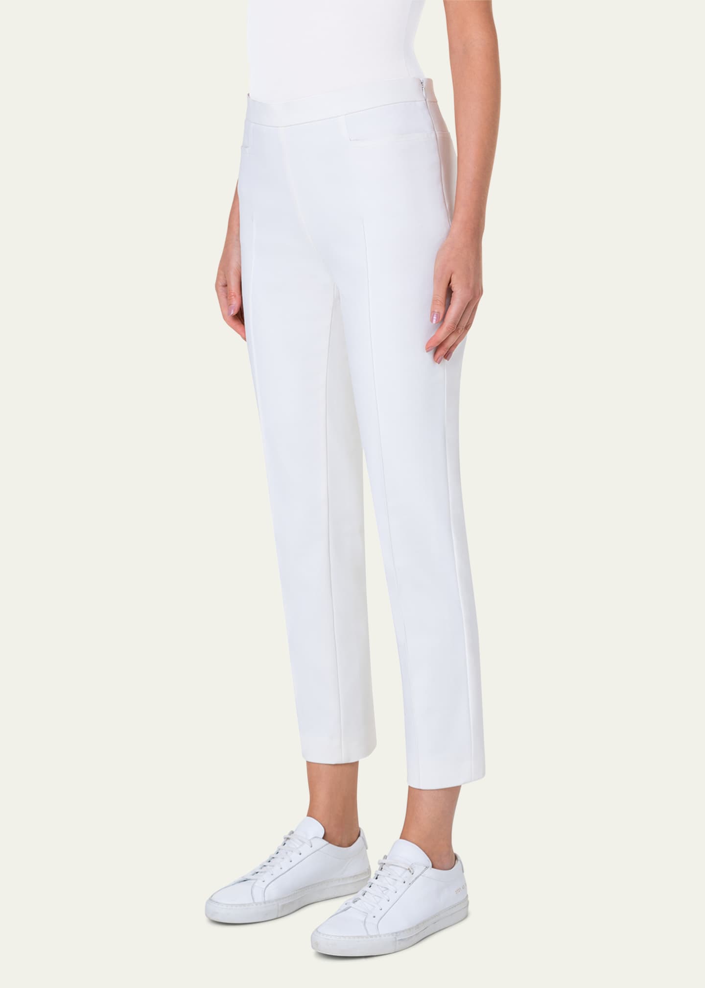 Akris punto Franca Techno-Cotton Pants Image 4 of 5