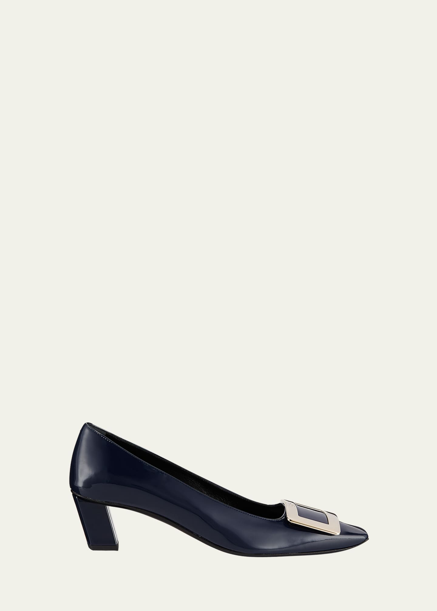 Roger Vivier Belle Vivier Patent Leather 45mm Block-Heel Pumps Image 1 of 3