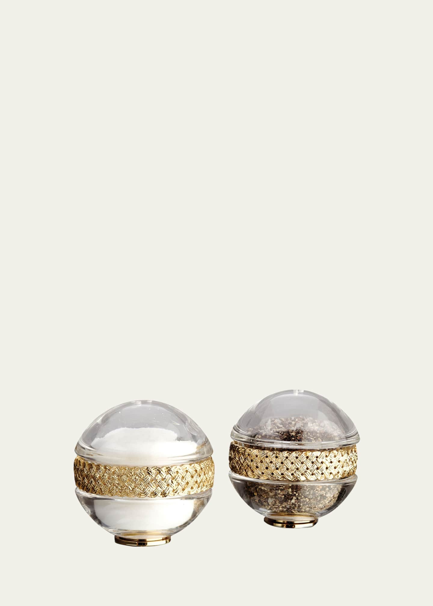 L'Objet Braid 24K Gold-Plated Salt & Pepper Shakers, Set of 2
