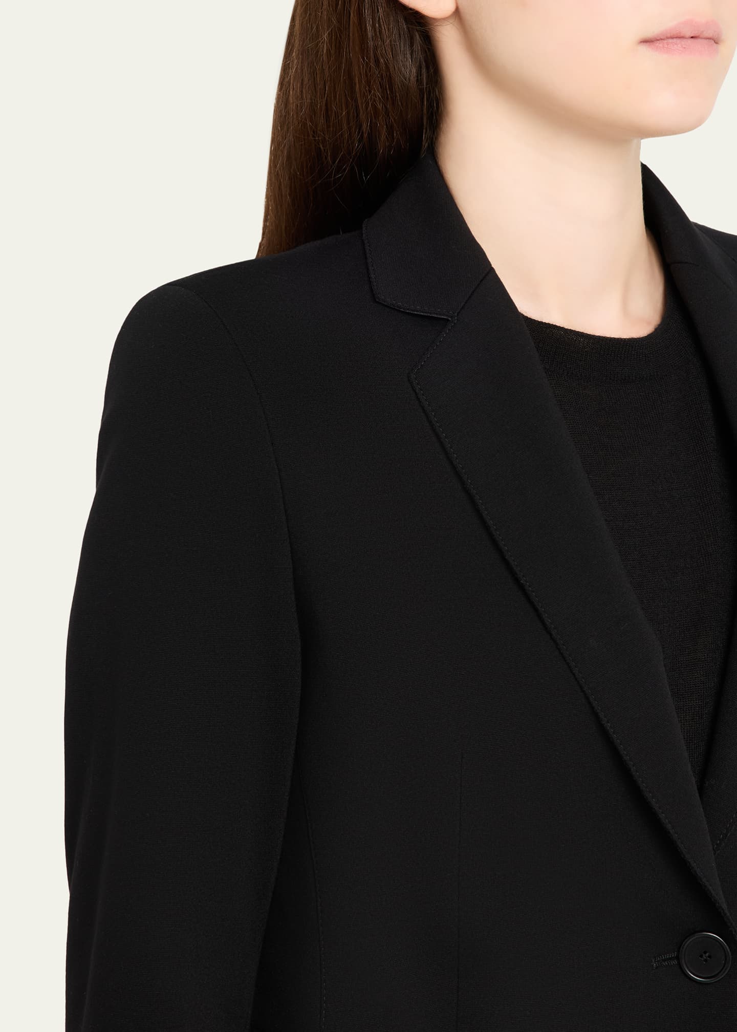 Akris punto Wool Jersey Tailored Blazer Jacket - Bergdorf Goodman