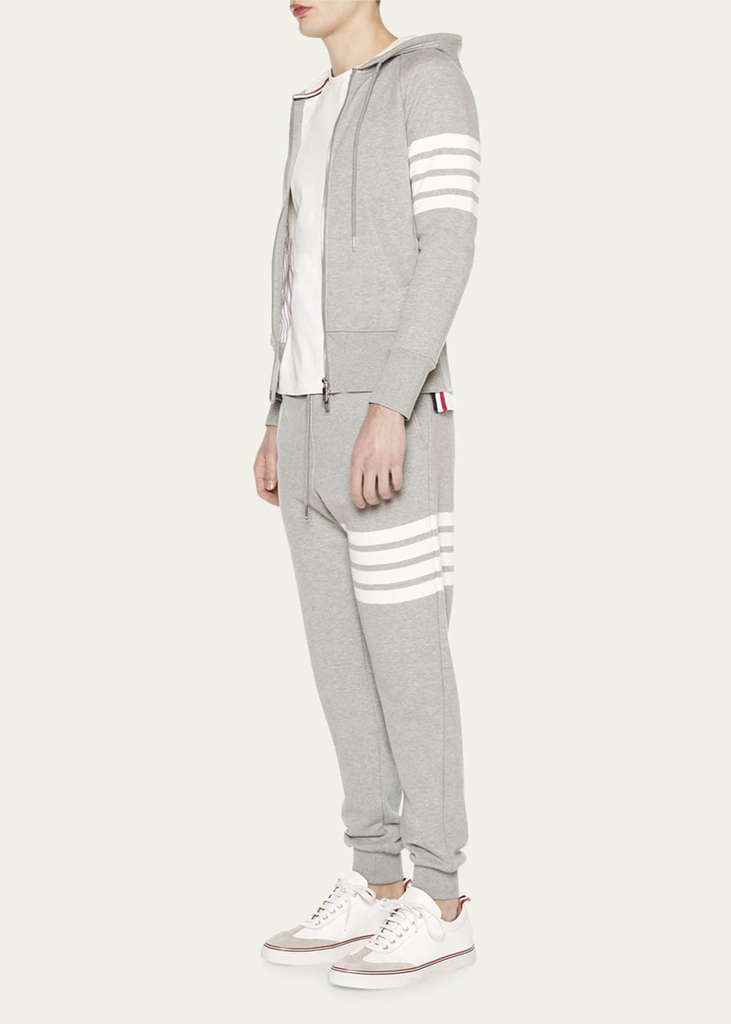 Thom Browne Men's Classic Drawstring Sweatpants with Stripe Detail Image 4 of 5