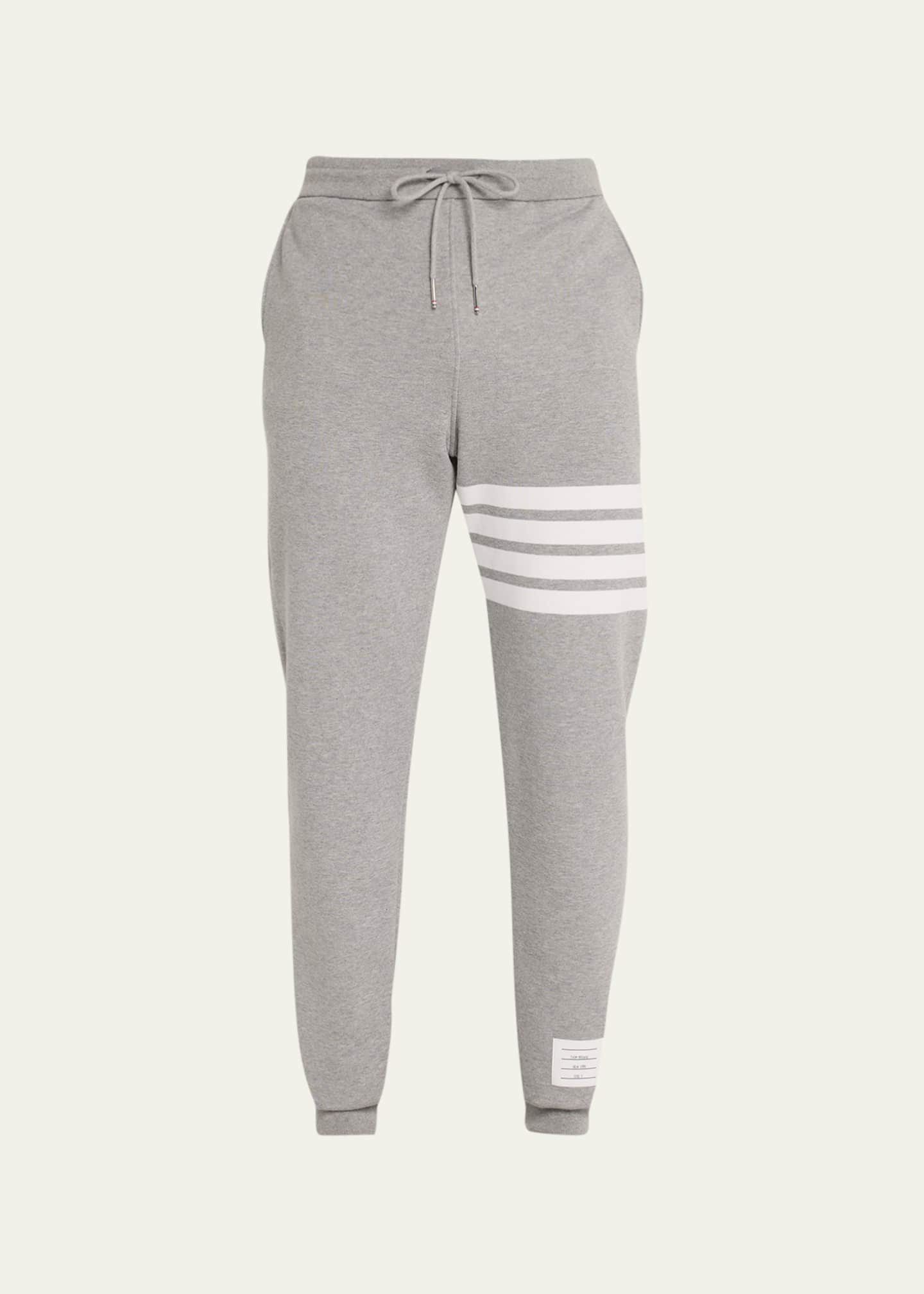 Thom Browne Men's Classic Drawstring Sweatpants with Stripe Detail Image 1 of 5