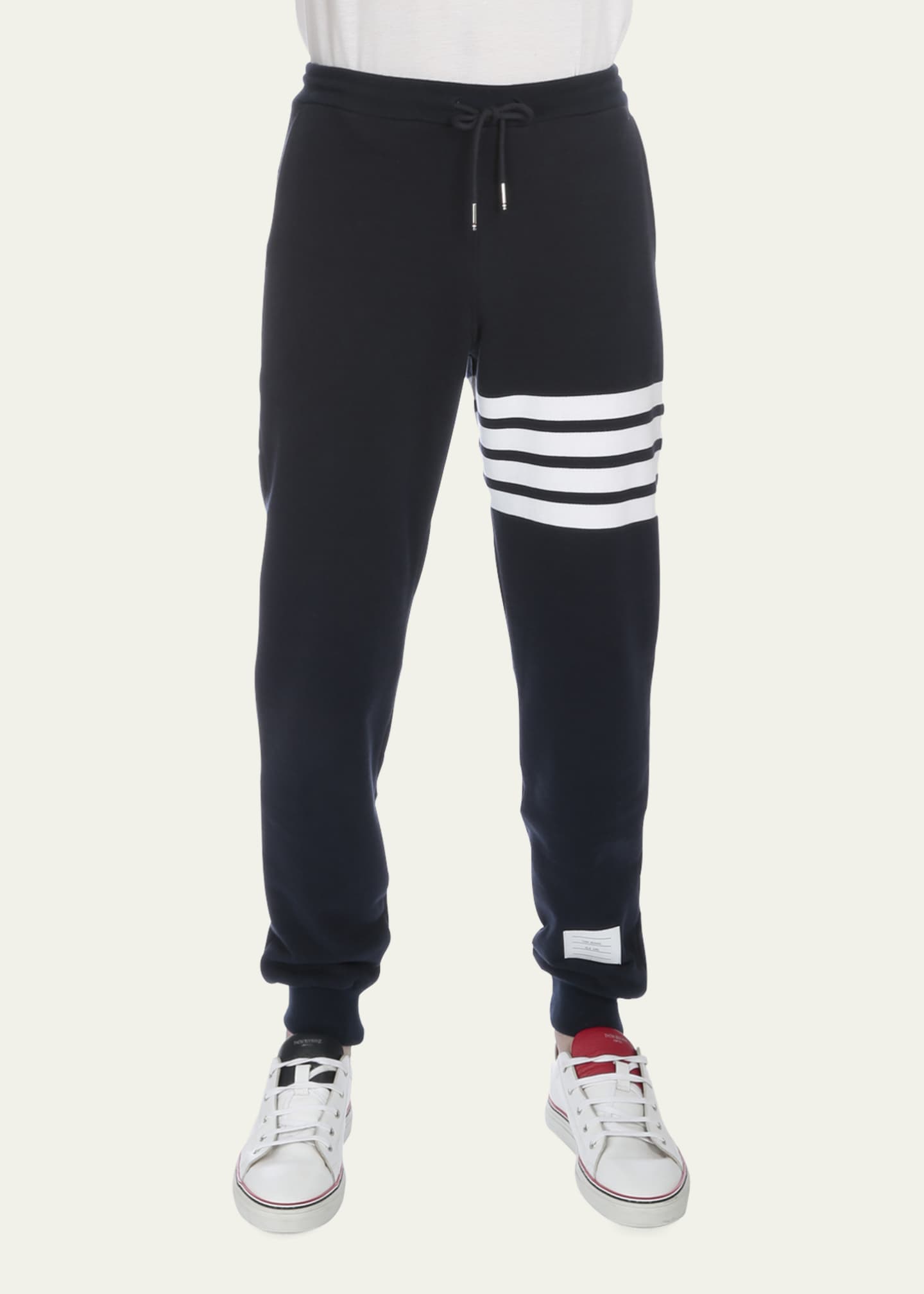 Thom Browne Men's Classic Drawstring Sweatpants with Stripe Detail